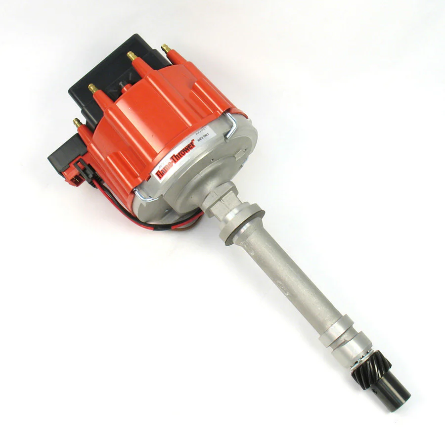 Pertronix D1071 Distributor FlameThrower Race Magnetic Pickup Mechanical Advance HEI Style Terminal Red Chevy V8 Each