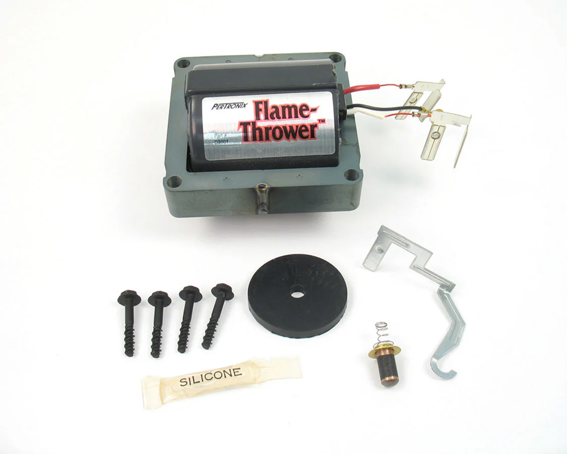 Pertronix D3001 Ignition Coil Flame Thrower ECore Coil in Cap 50000V Black GM HEI Each