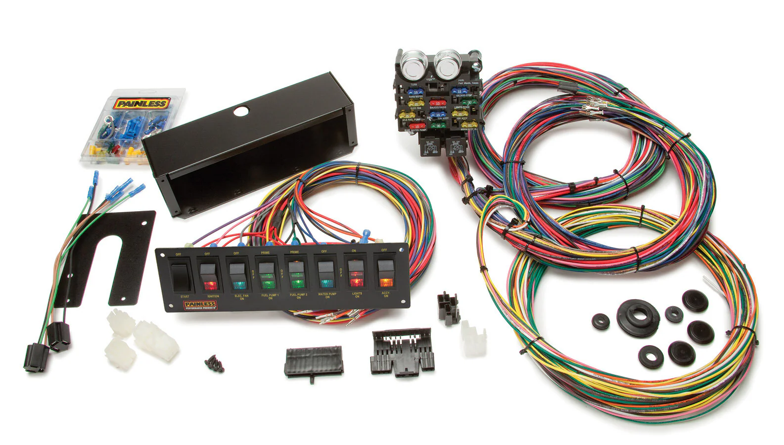 Painless Wiring 50003 21 Circuit Drag Race Wiring Kit