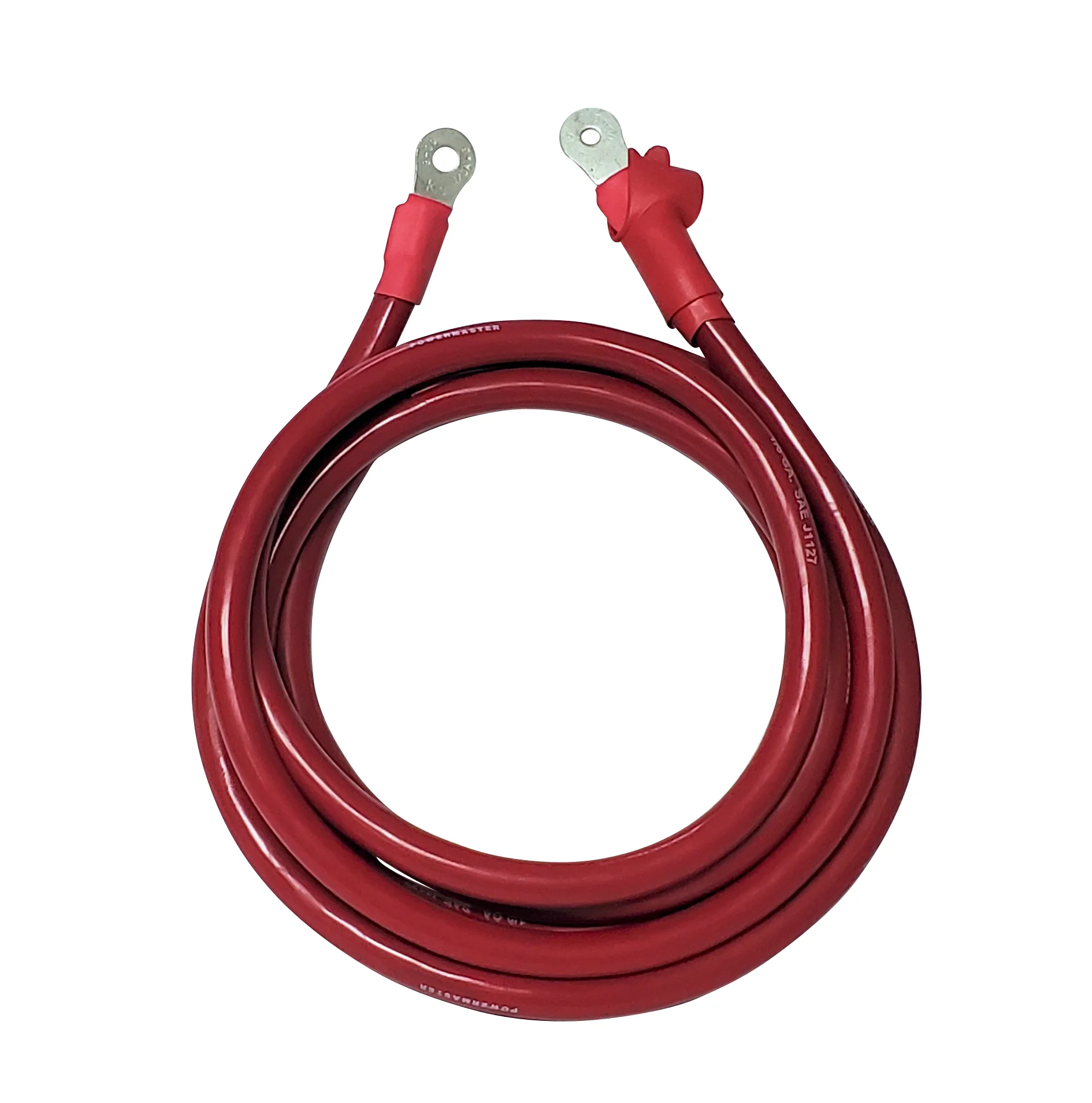 Powermaster 1-5010-130 Alternator Charge Wire 0-Gauge 10 Foot 1/4 and 5/16 Eyelets
