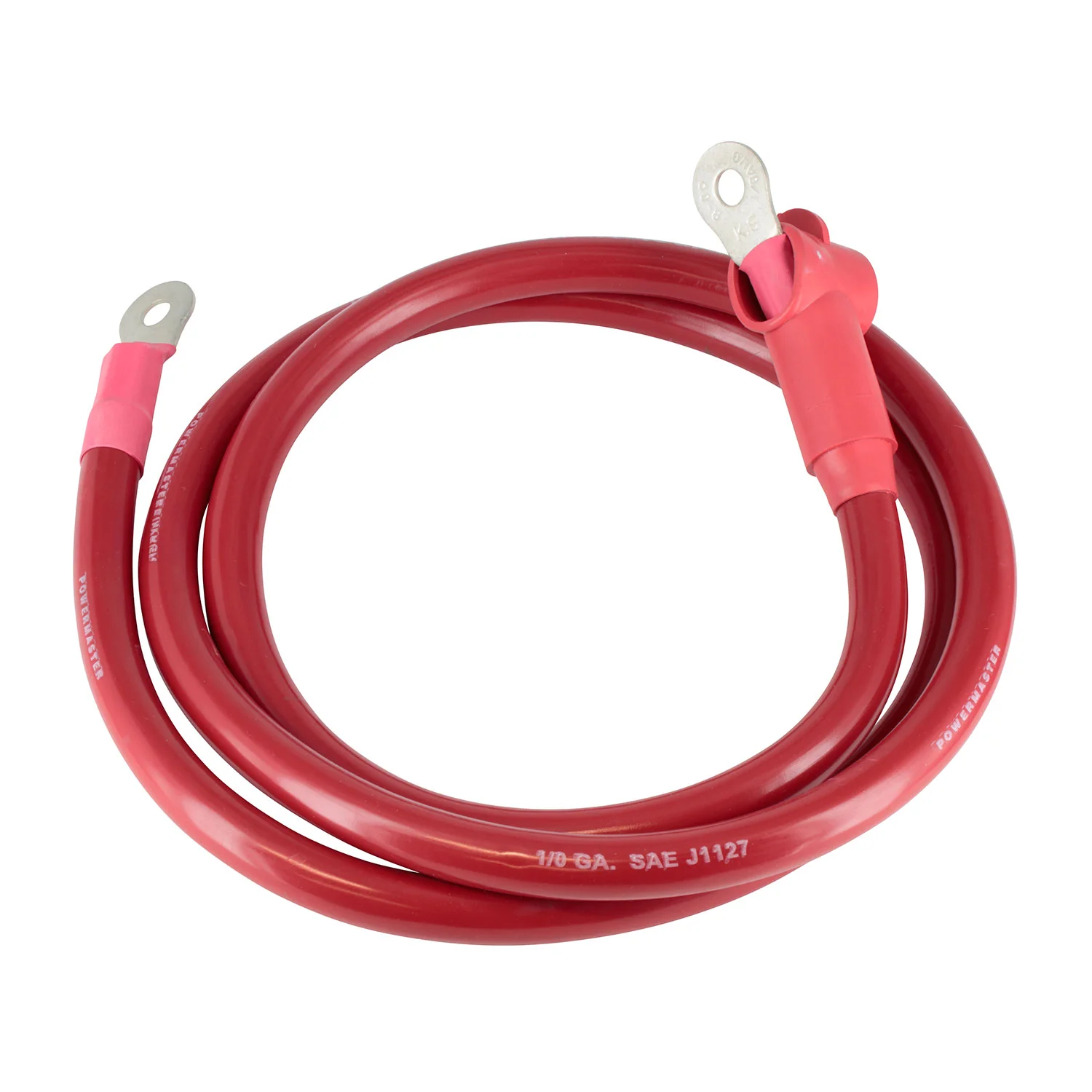Powermaster 1-505 Alternator Charge Wire 0-Gauge 5 Foot with 5/16 Eyelets