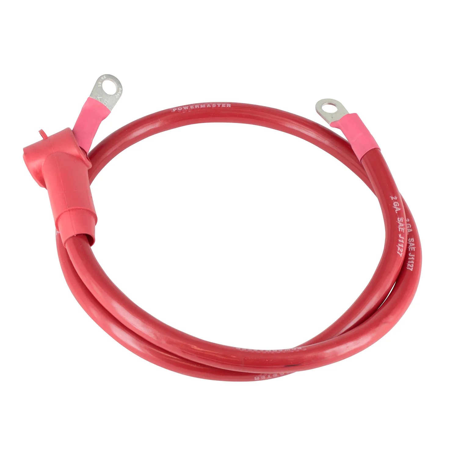 Powermaster 1-523 Alternator Charge Wire 2-Gauge 3 Foot with 5/16 Eyelets