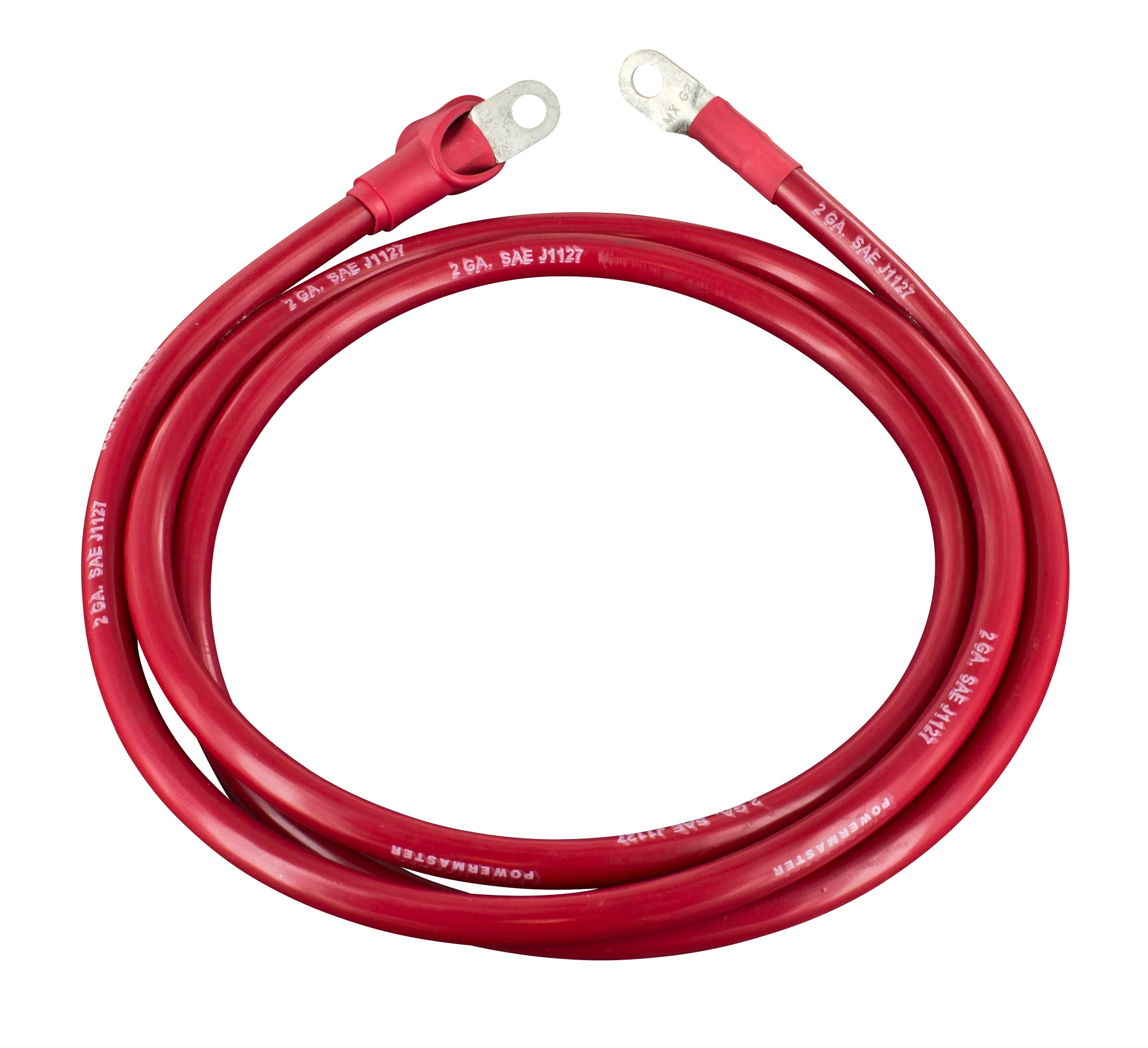 Powermaster 1-526 Alternator Charge Wire 2-Gauge 6 Foot with 5/16 Eyelets