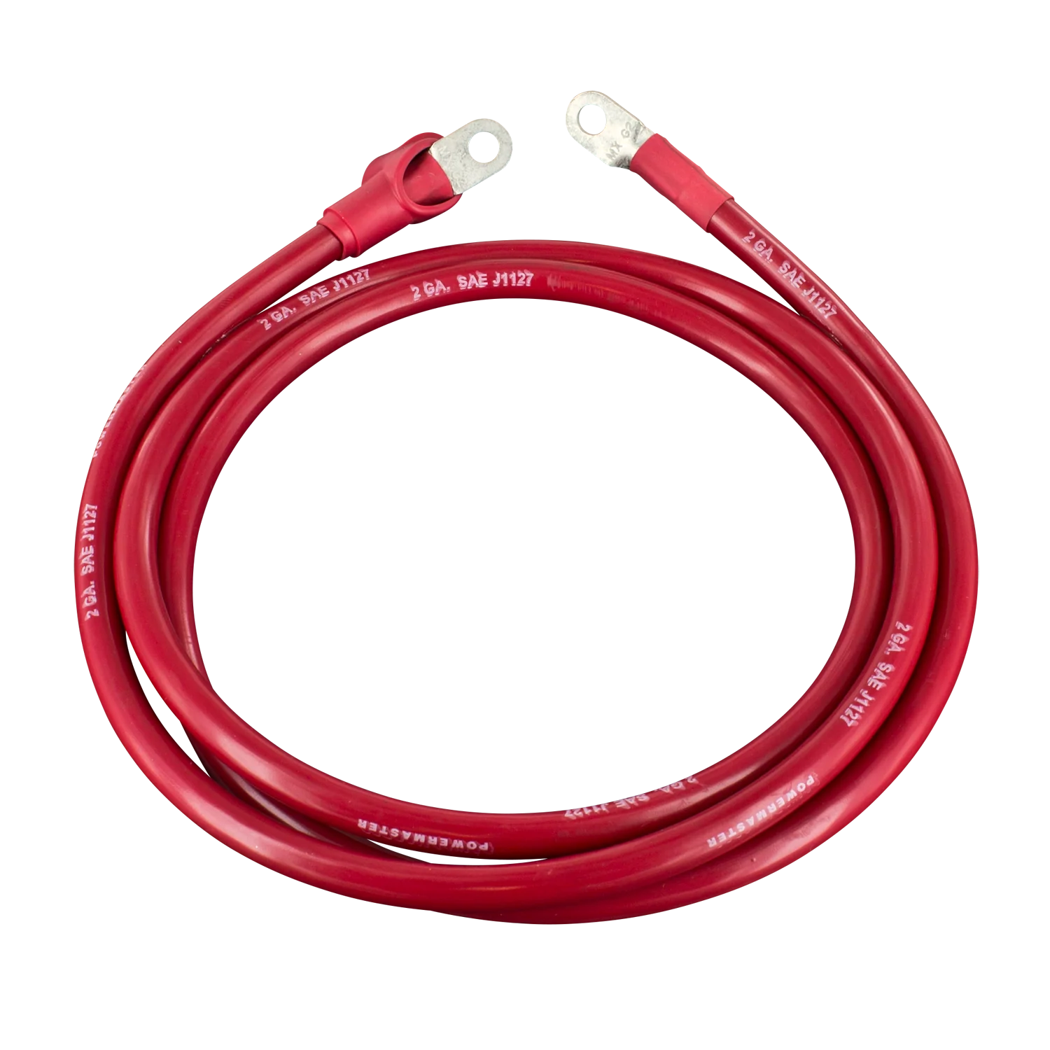 Powermaster 1-527 Alternator Charge Wire 2-Gauge 7 Foot with 5/16 Eyelets