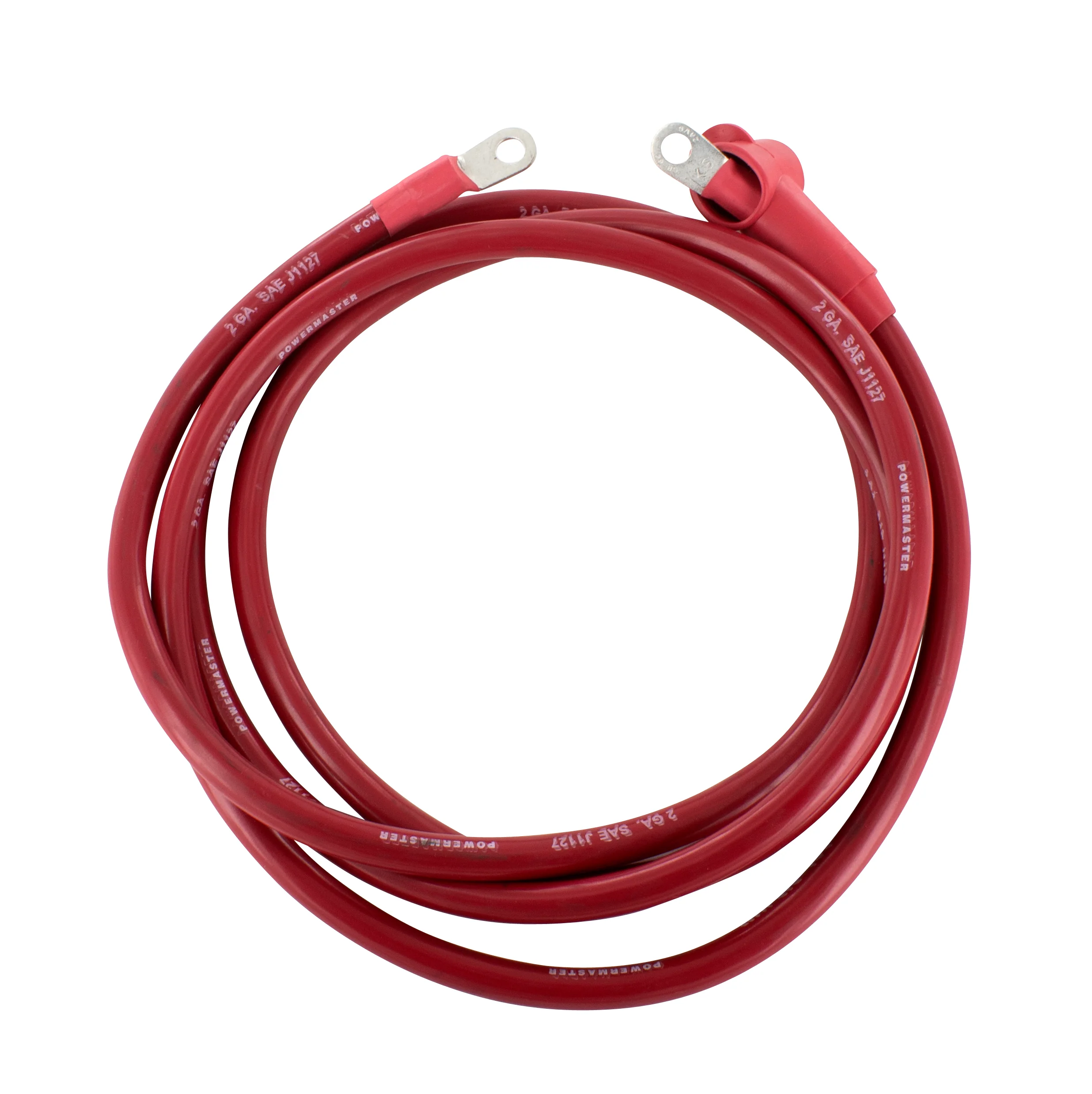 Powermaster 1-528 Alternator Charge Wire 2-Gauge 8 Foot with 5/16 Eyelets