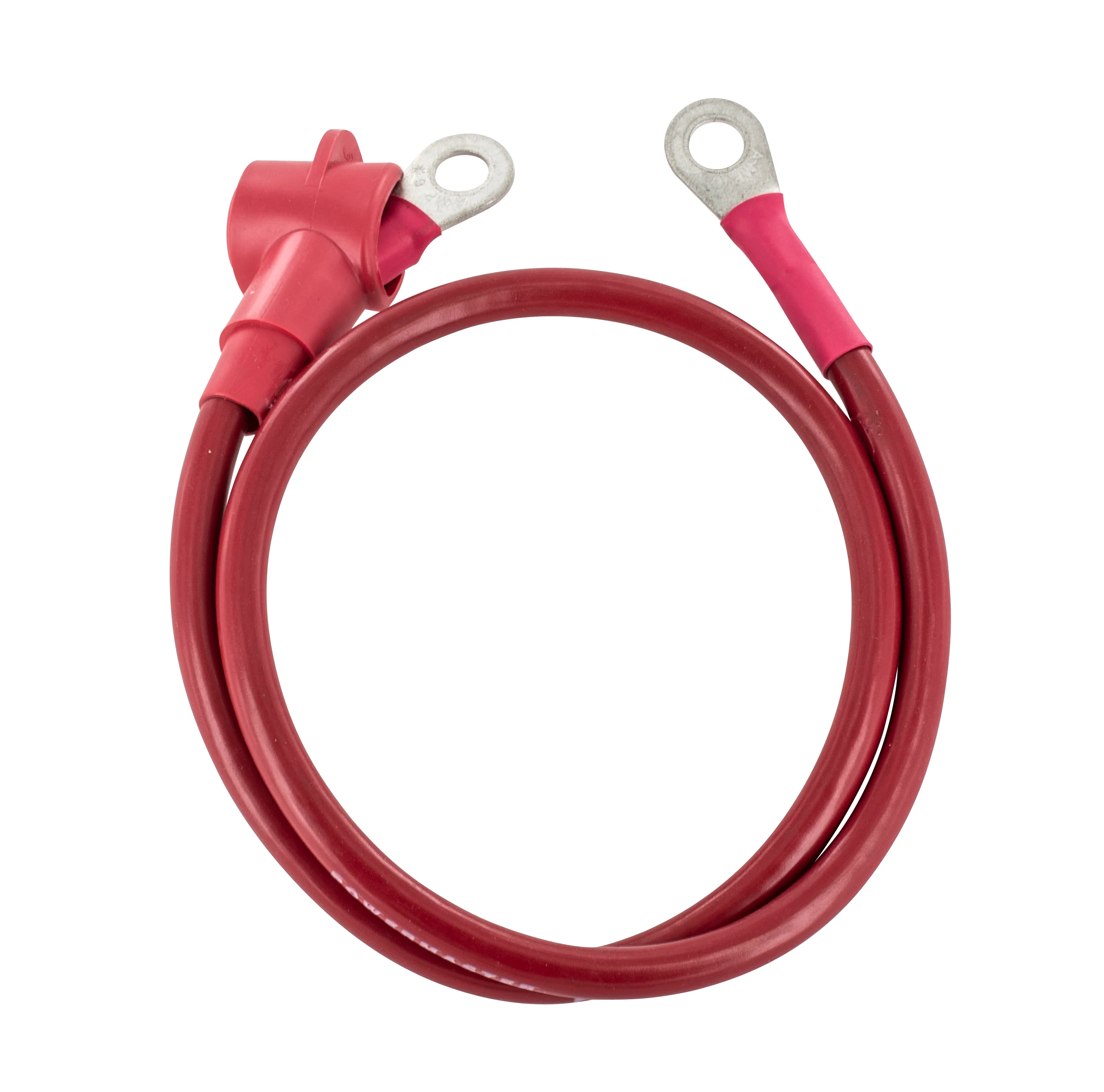 Powermaster 1-562 Alternator Charge Wire 6-Gauge 2 Foot with 5/16 Eyelets