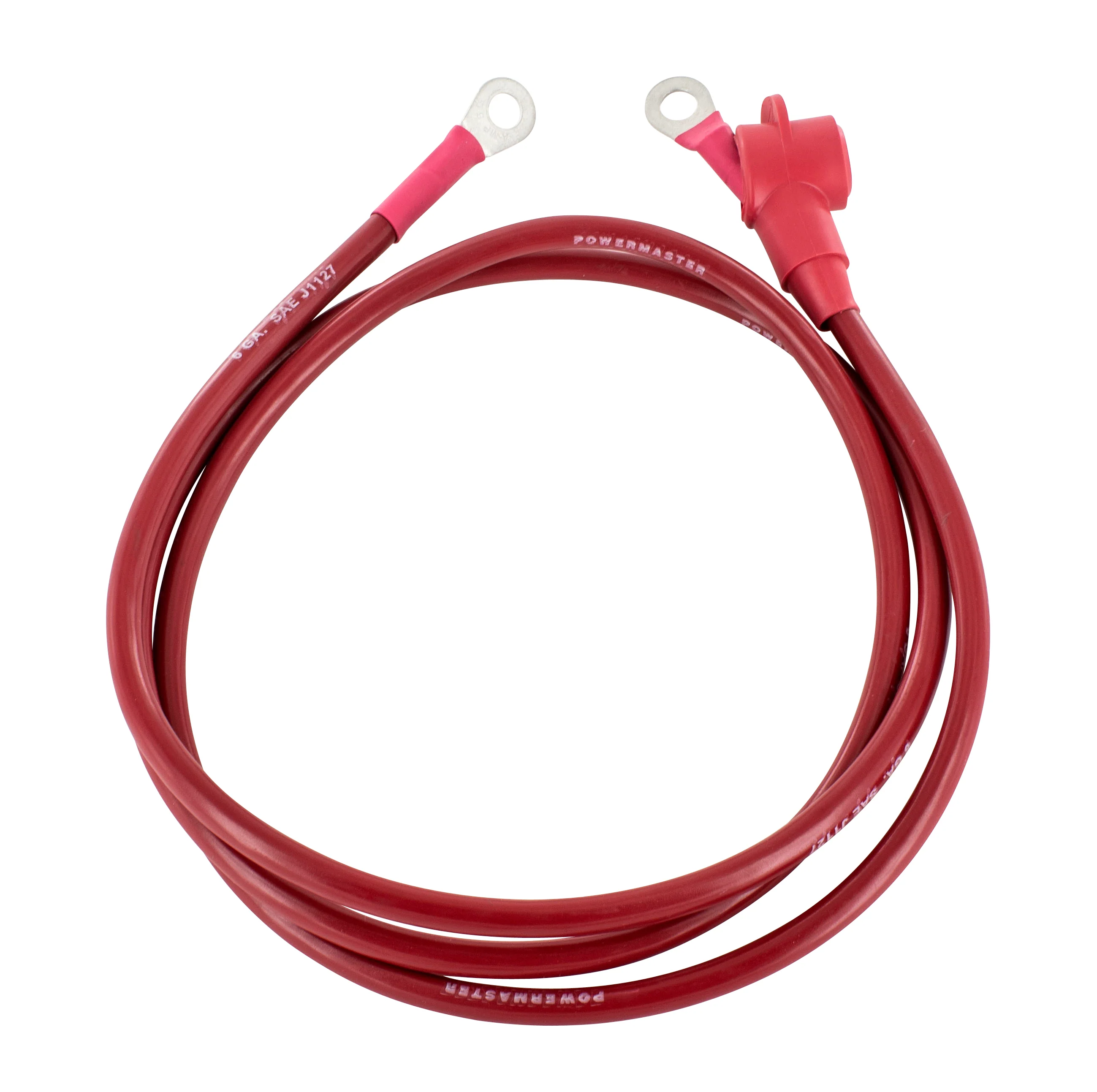 Powermaster 1-565 Alternator Charge Wire 6-Gauge 5 Foot with 5/16 Eyelets