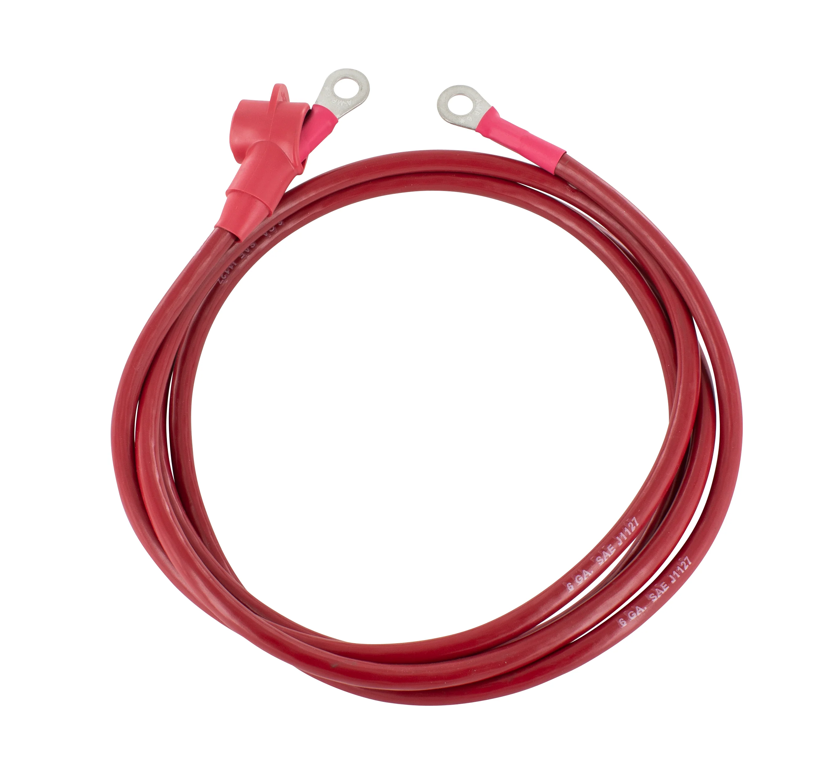 Powermaster 1-567 Alternator Charge Wire 6-Gauge 7 Foot with 5/16 Eyelets