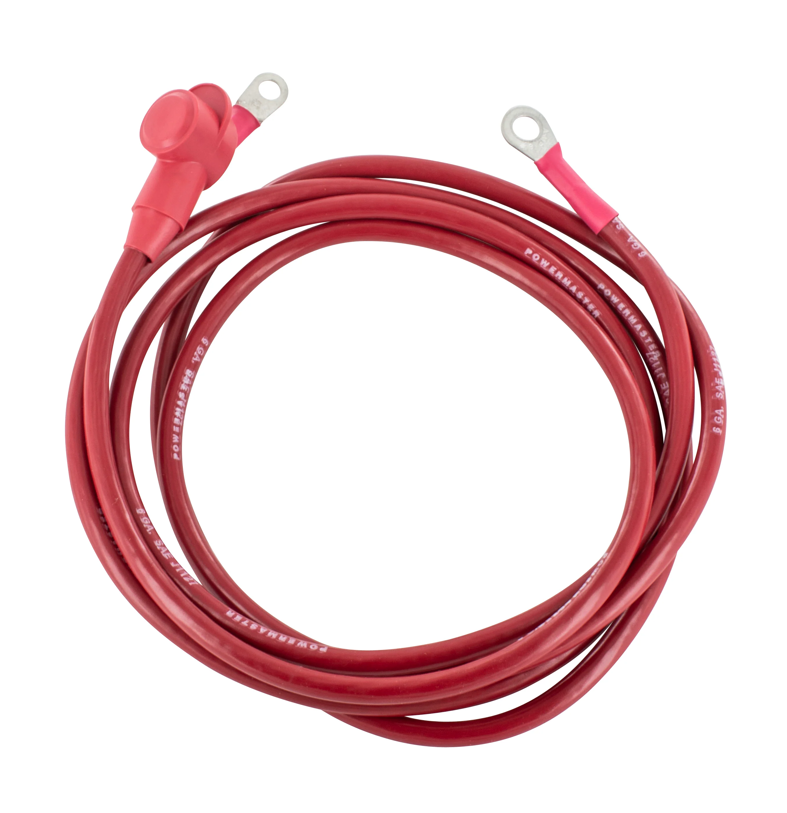 Powermaster 1-568-130 Alternator Charge Wire 6-Gauge 8 Foot 1/4 and 5/16 Eyelets