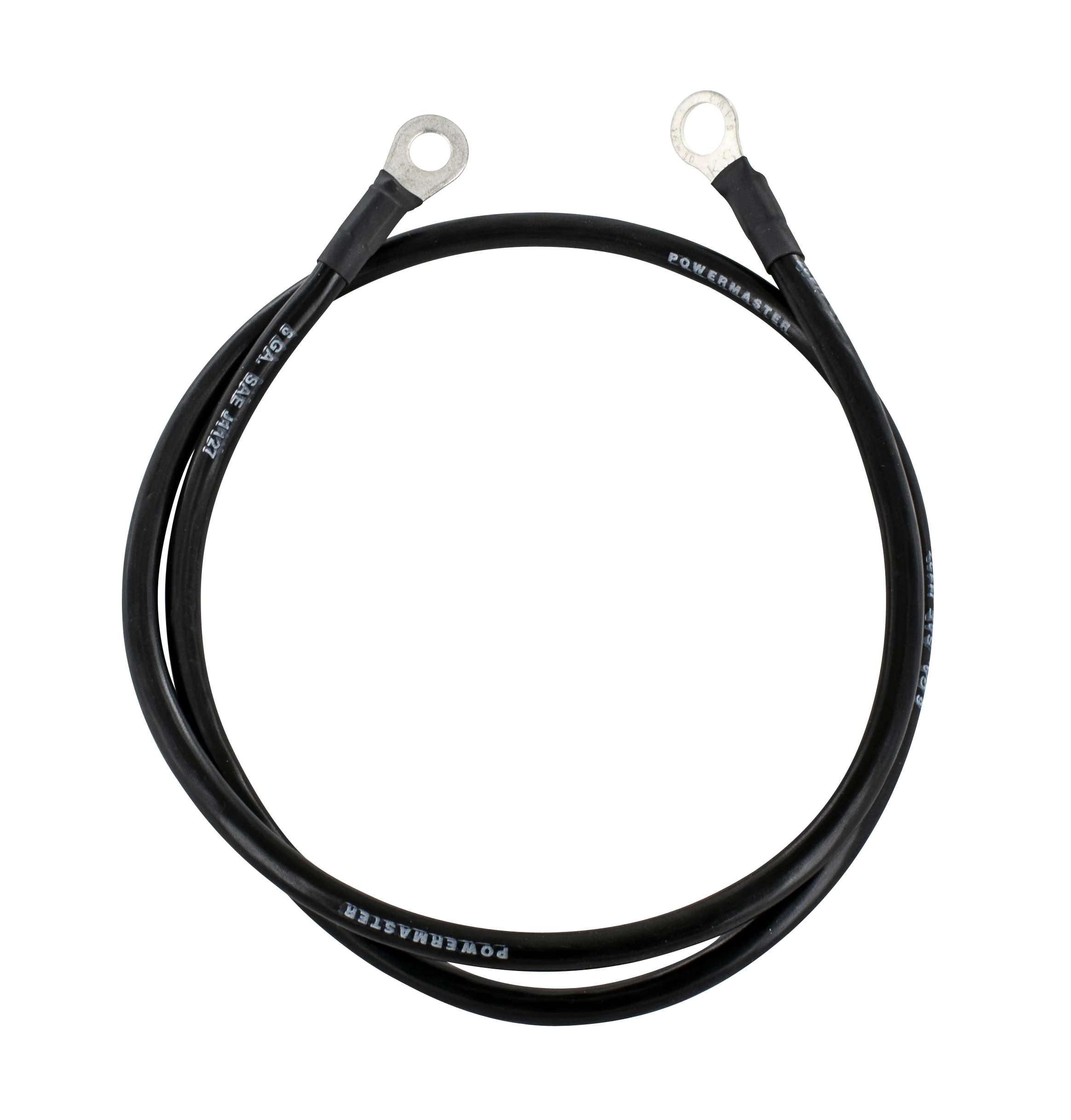Powermaster 1-763 Alternator Ground Wire 6-Gauge 3 Foot with 5/16 and 3/8 Eyelets