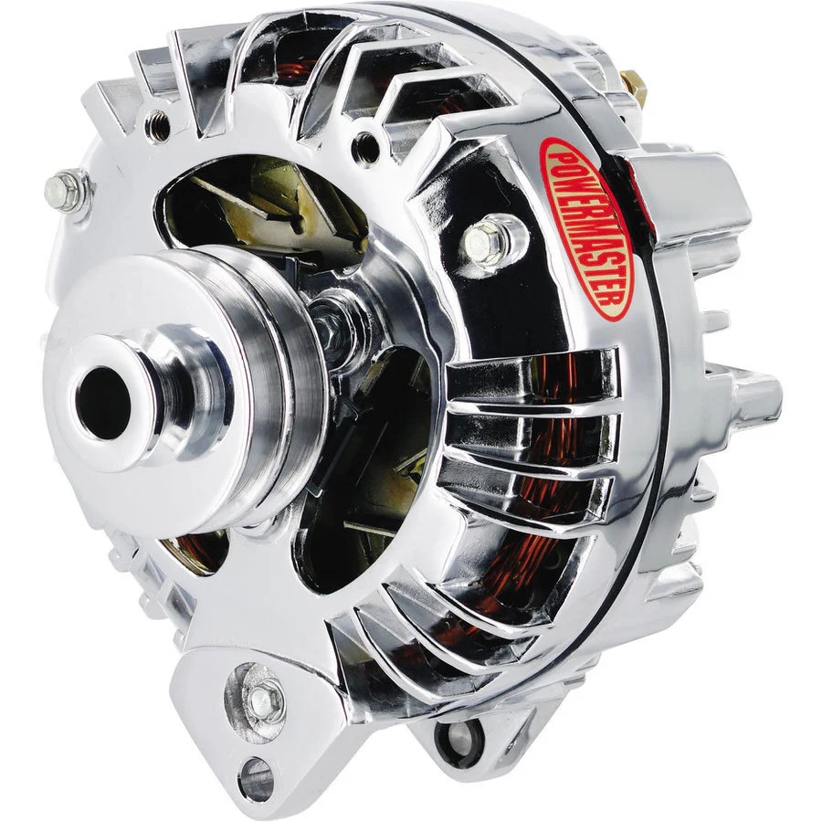 Powermaster 17509 Chrome Mopar Alternator 95 Amp Double Pulley