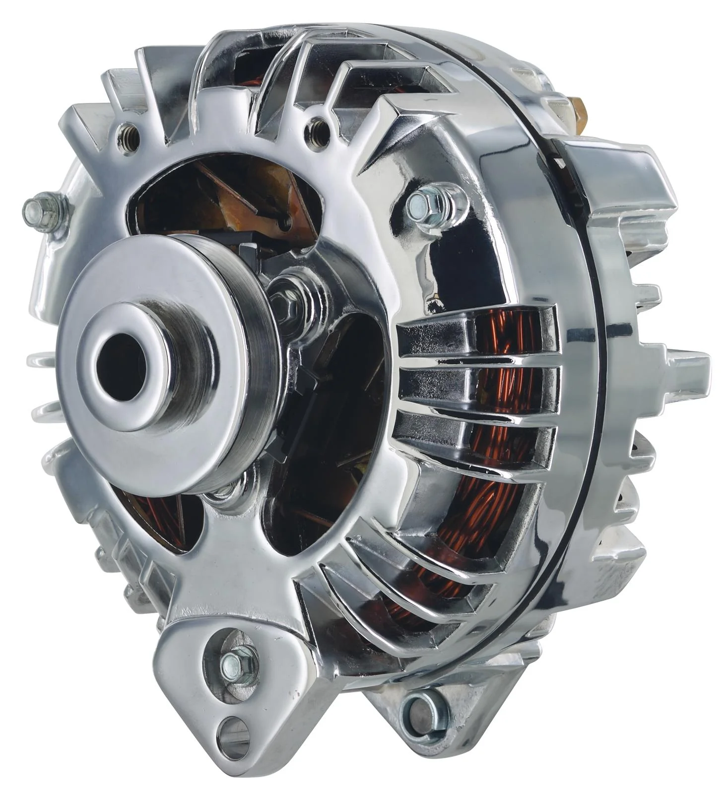 Powermaster 17519 Chrome Mopar Alternator 95 Amp Single Pulley