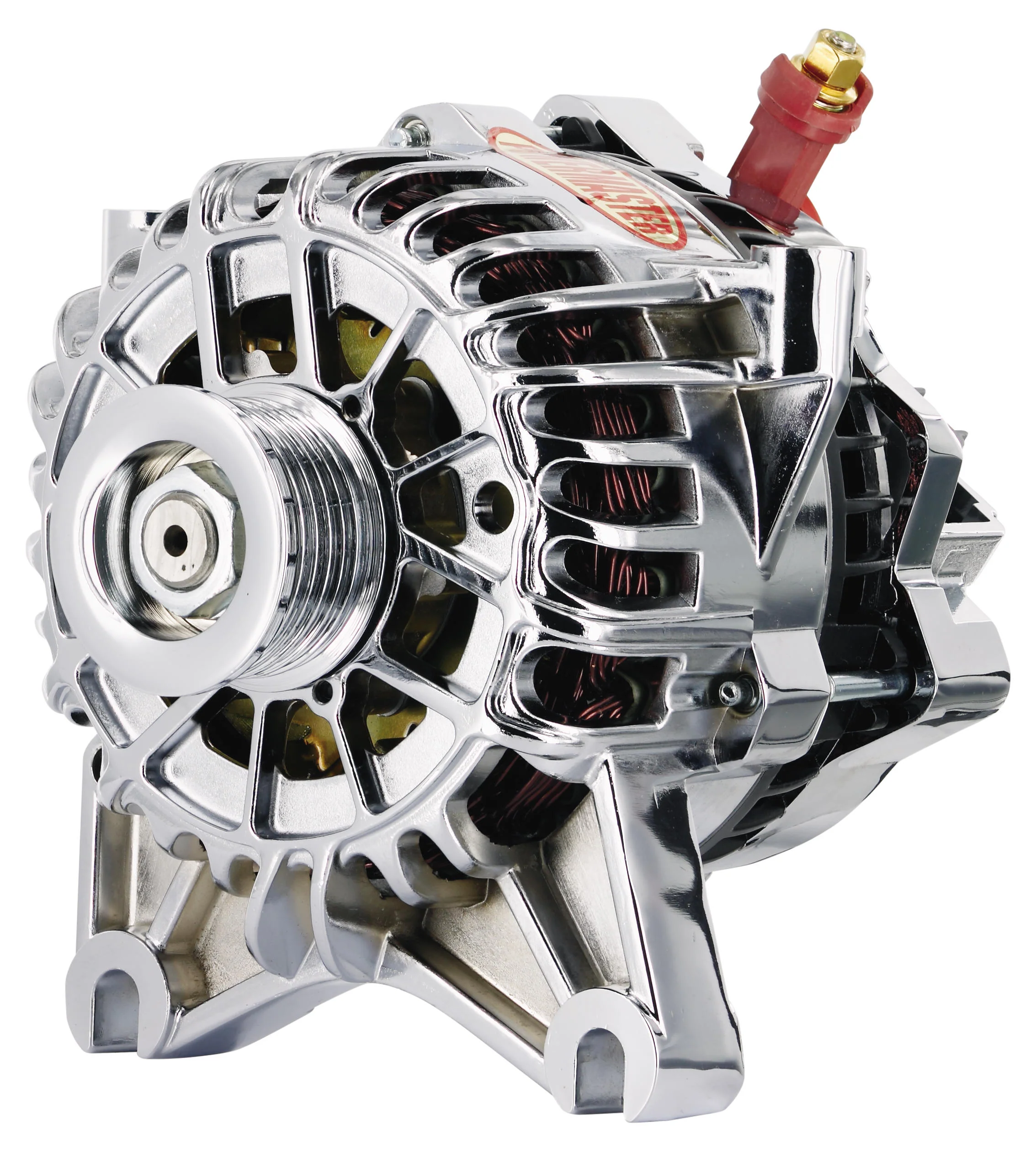 Powermaster 18252 Ford 6G Style Alternator 120 Amp Chrome