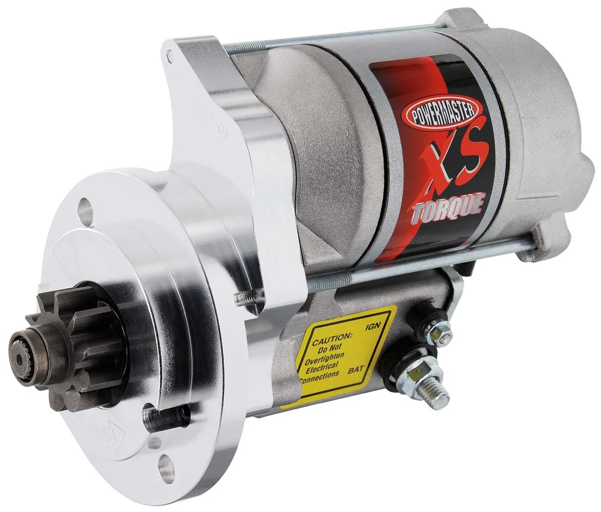 Powermaster 19508 XS Torque Starter Mini Chrome Ford Flathead/Aluminum Flywheel