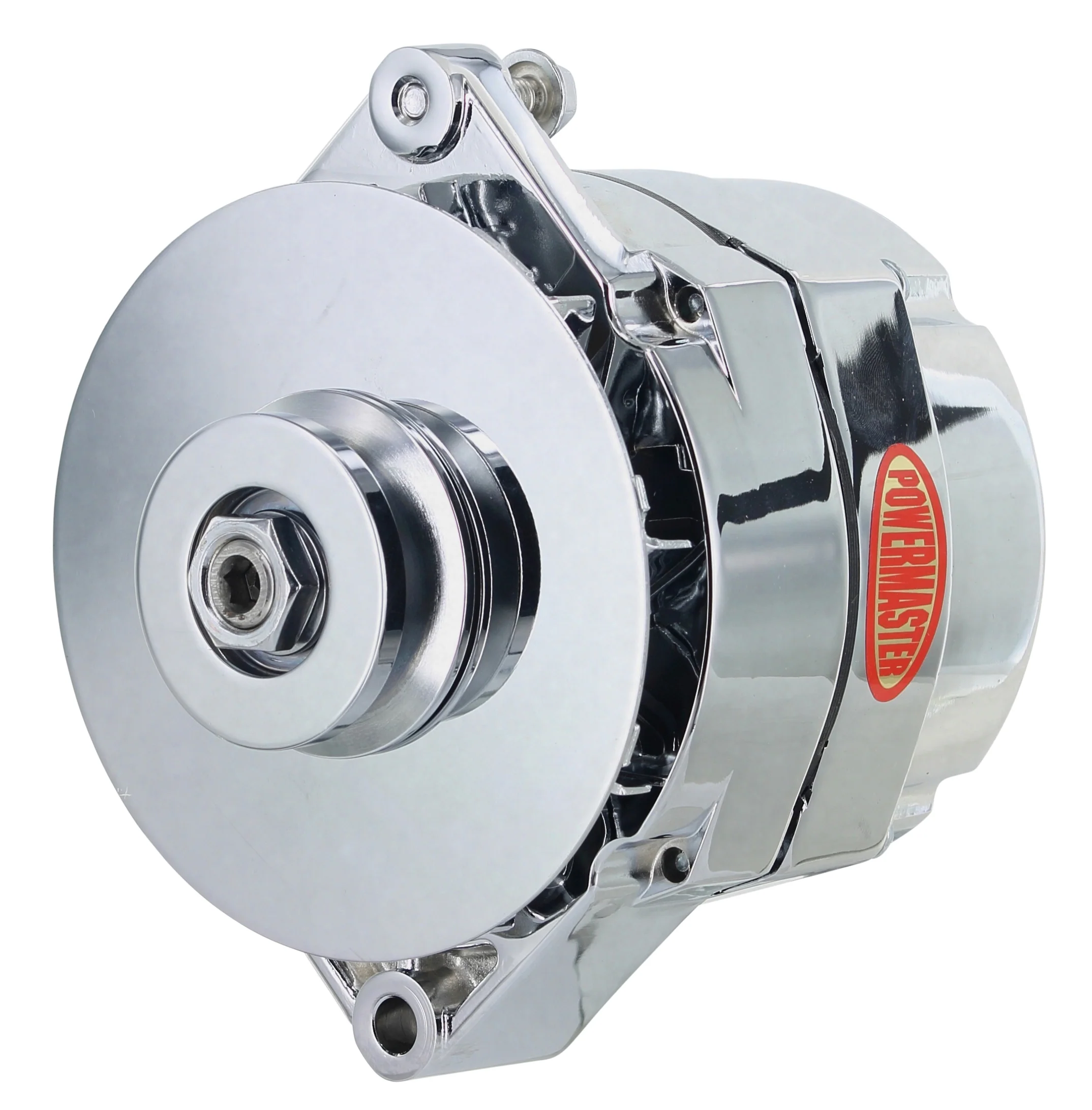 Powermaster 37293-344 Jeep Upgrade Alternator 150 Amp Chrome w/ Baffle