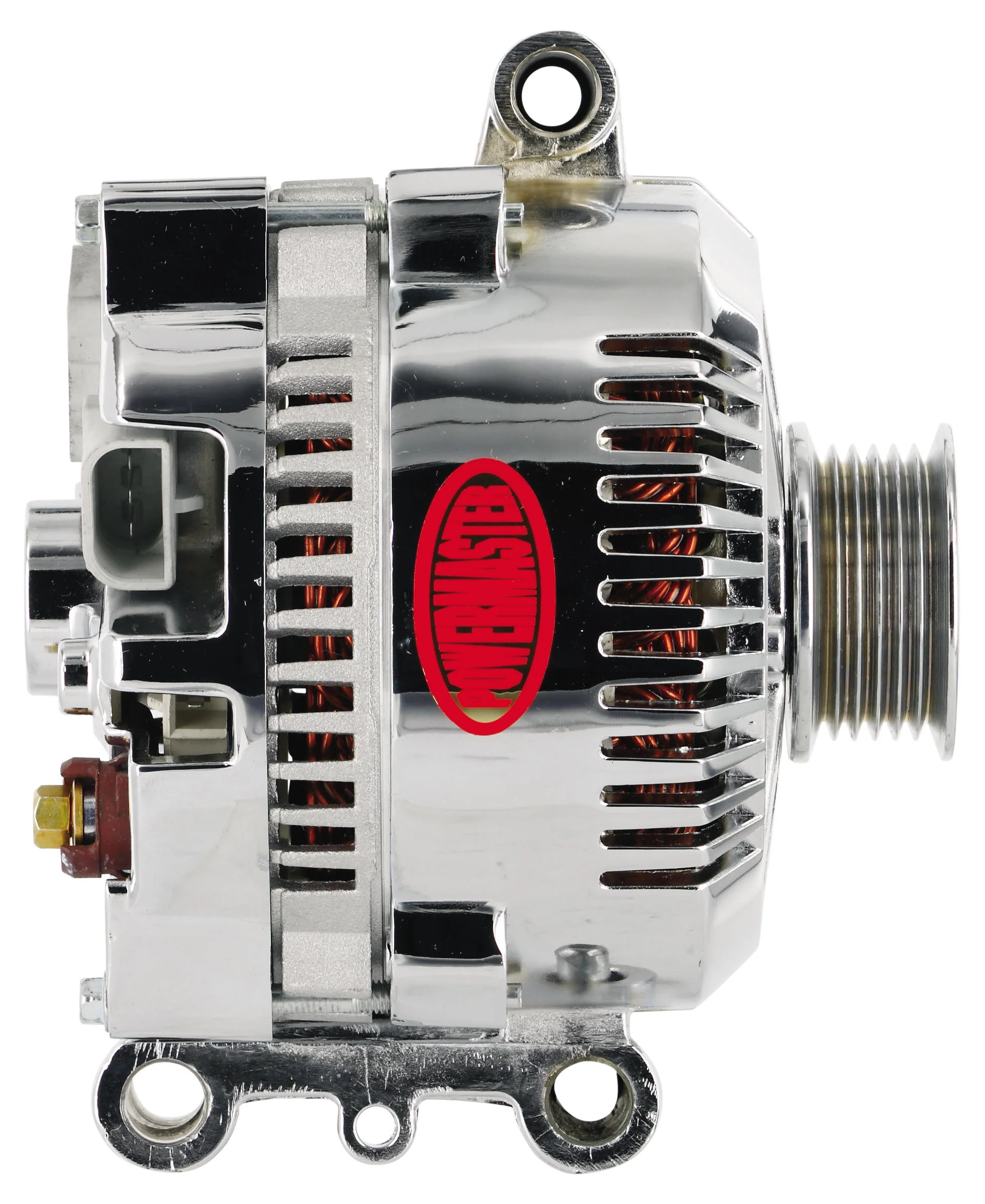 Powermaster 37768 Ford 3G Style Alternator 200 Amp Chrome - Image 2