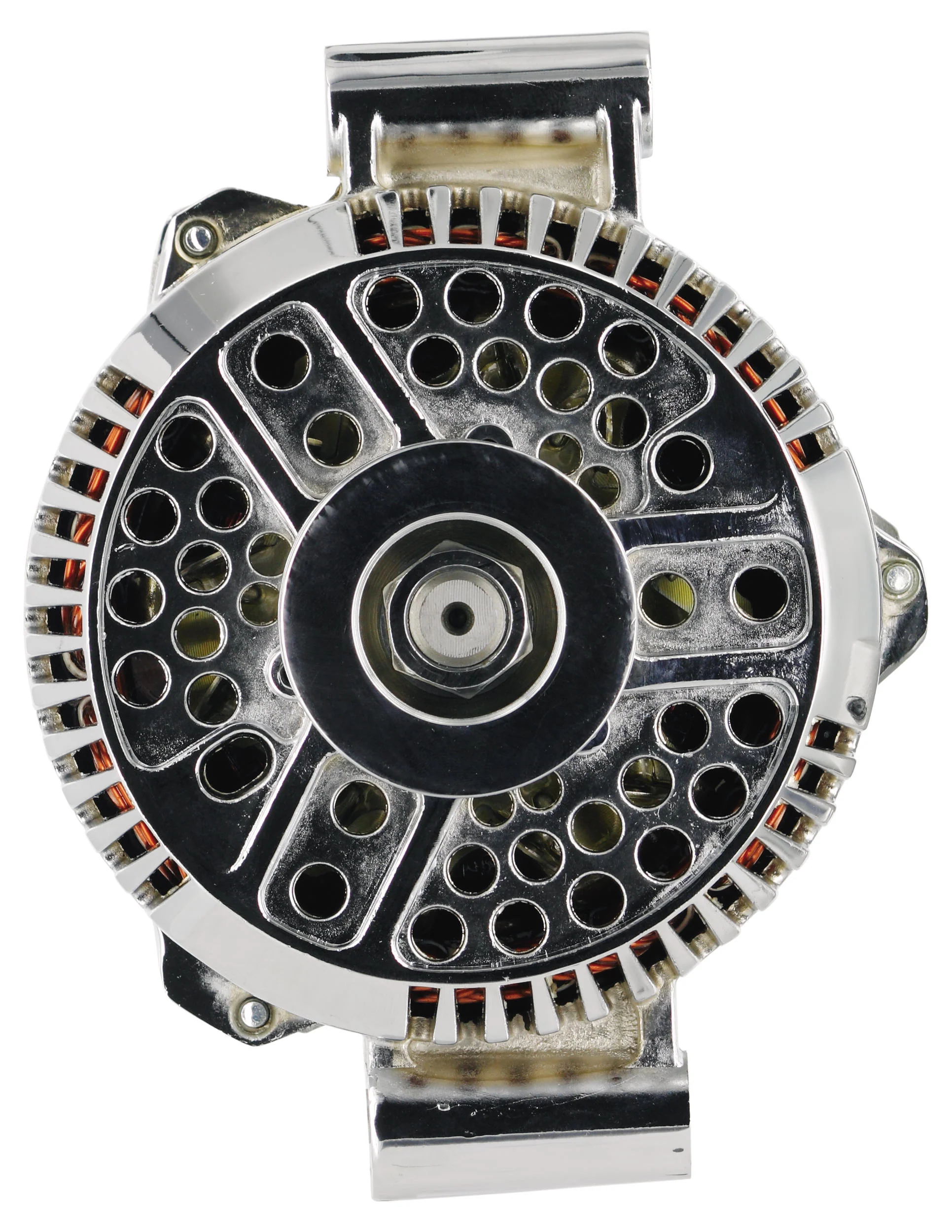 Powermaster 37768 Ford 3G Style Alternator 200 Amp Chrome - Image 4