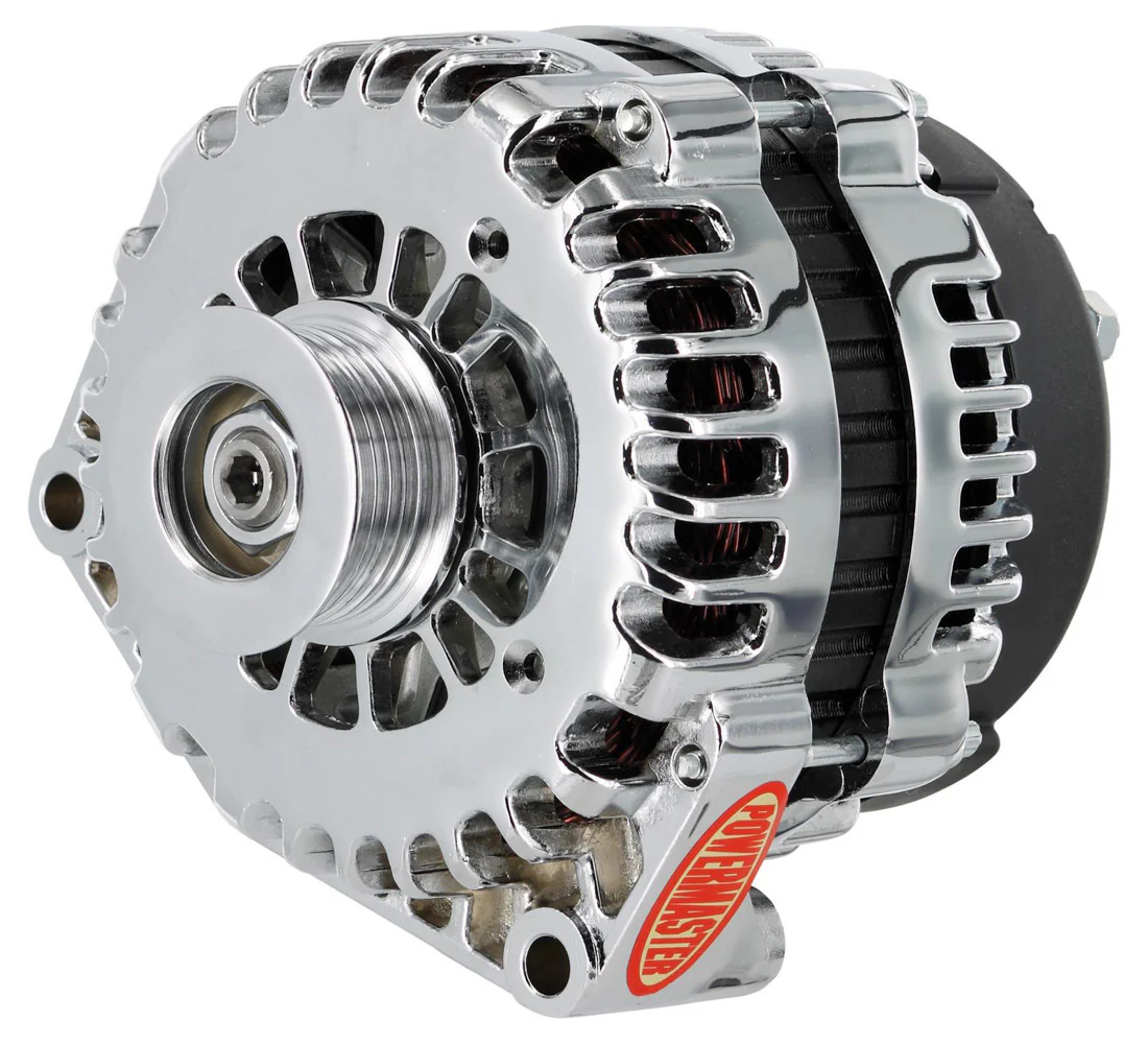 Powermaster 382378 Alternator 220 Amps GM 6-Groove - Chrome