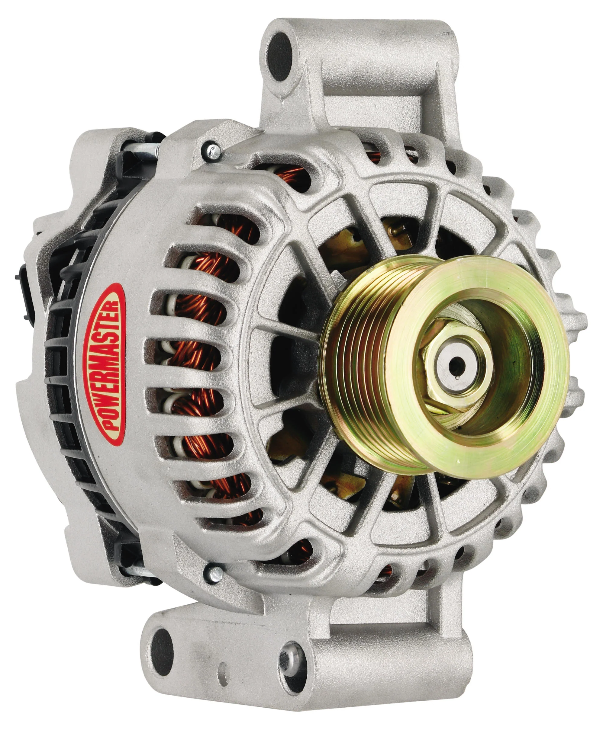 Powermaster 47796 Ford 6G Style Alternator 155 Amp Natural Finish