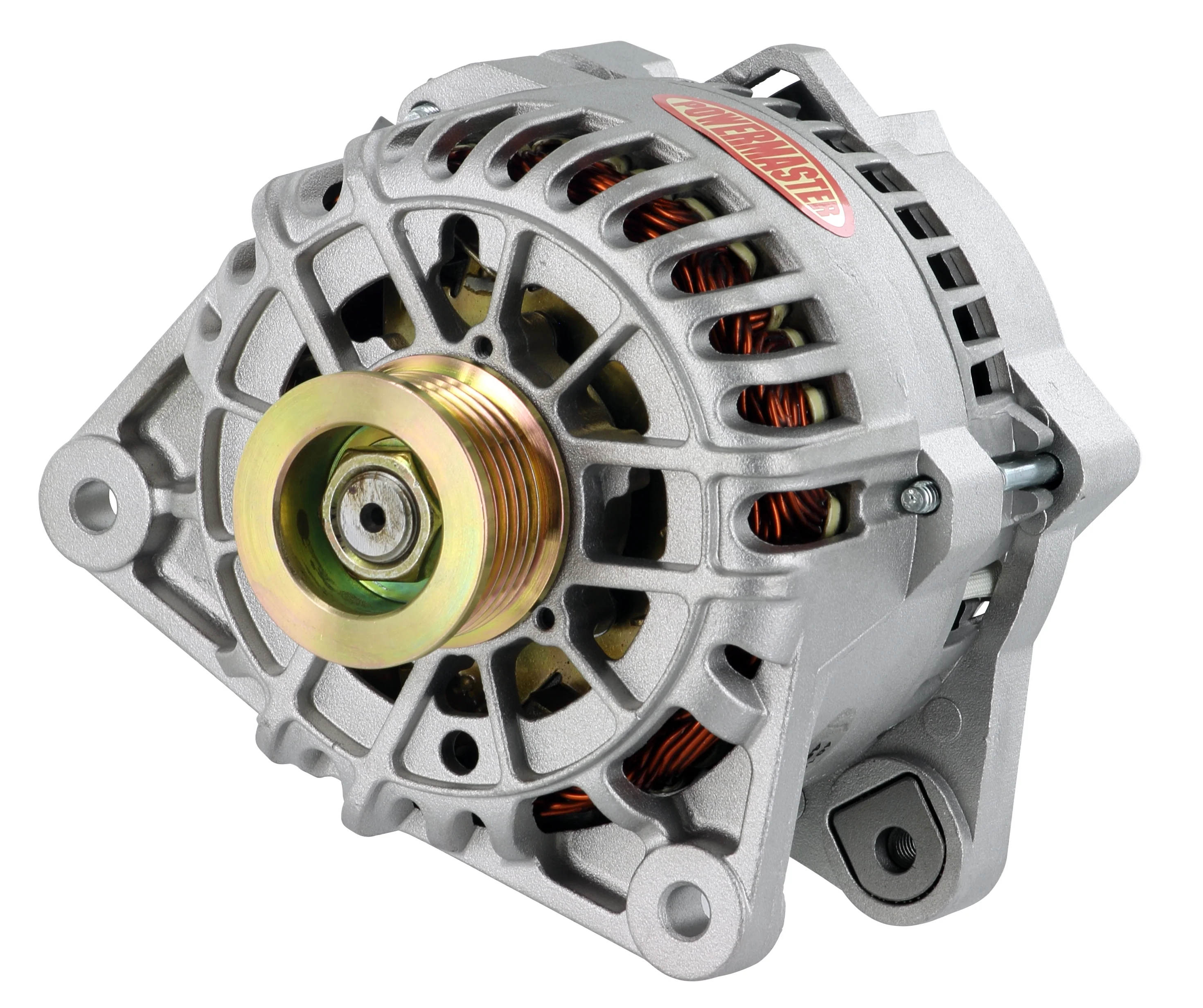 Powermaster 48250 Ford 6G Style Alternator 155 Amp Natural Finish