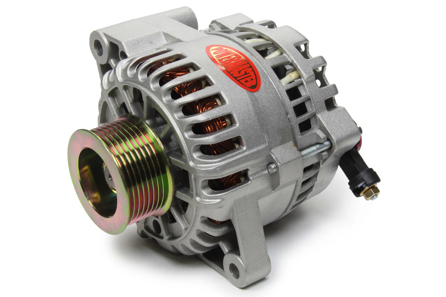 Powermaster 48304 Ford 6G Style Alternator 155 Amp Natural Finish