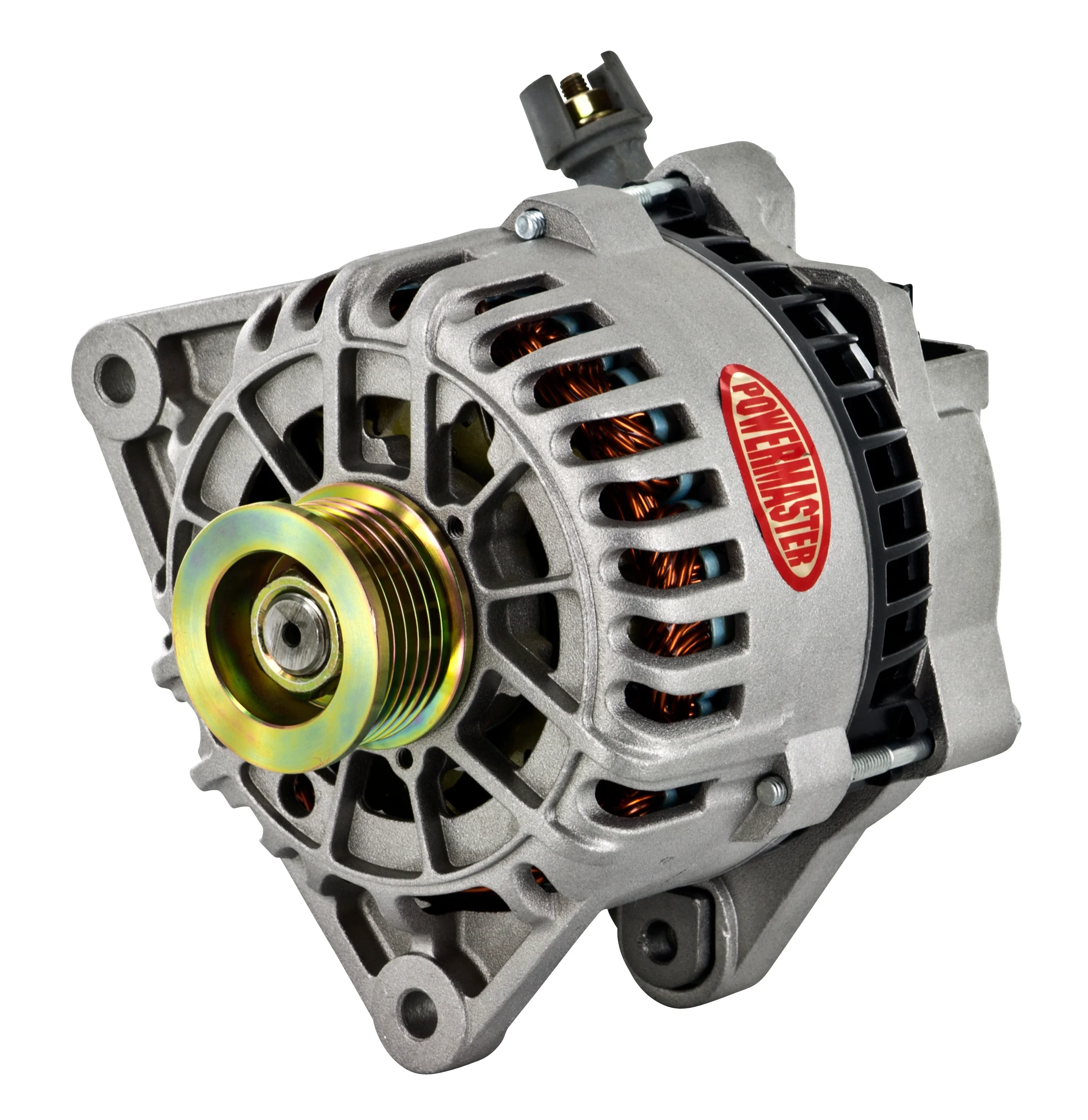 Powermaster 48518 Ford 6G Style Alternator 155 Amp Natural Finish