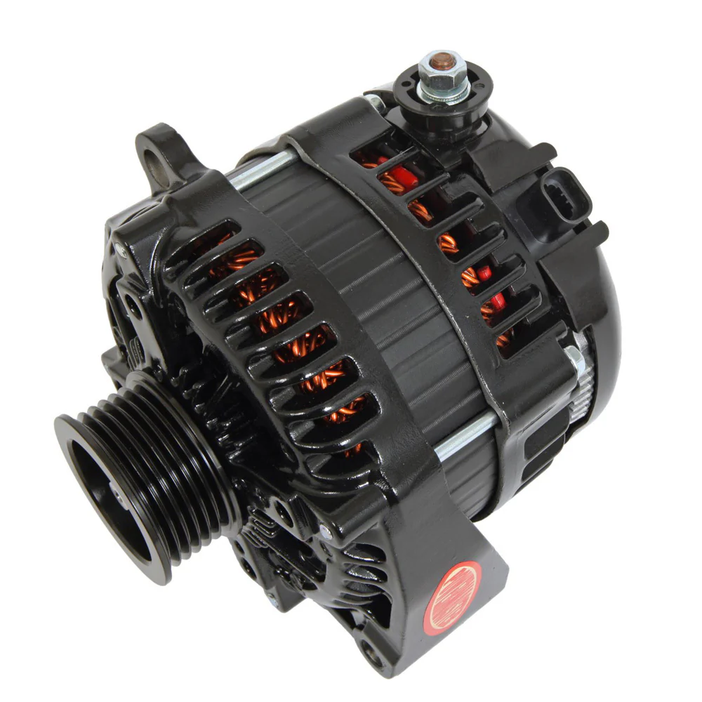 Powermaster 58550 Alternator 245 Amps GM 6-Groove HPR - Black