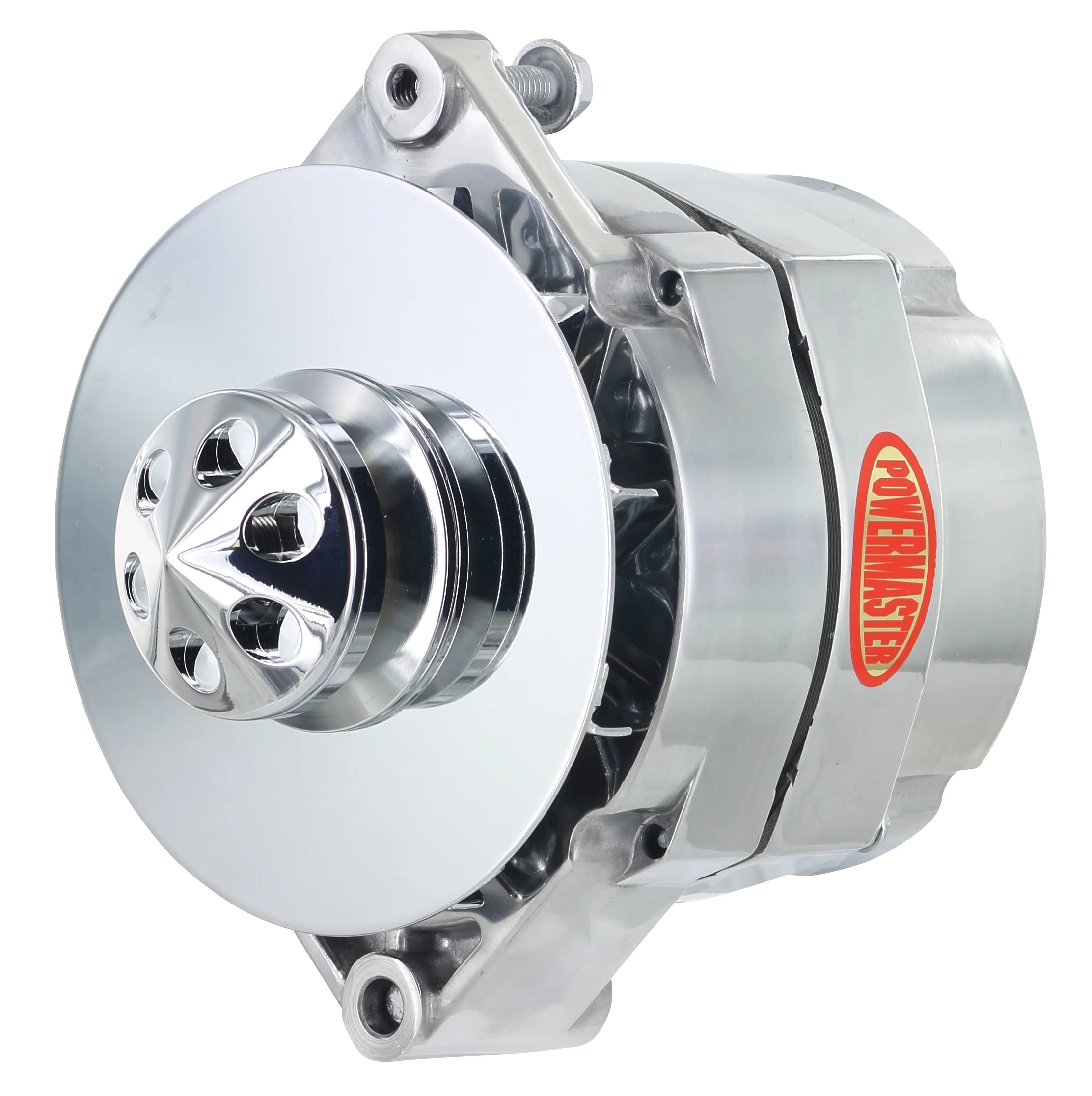 Powermaster 67293-344 Jeep Upgrade Alternator 150 Amp Polished w/ Baffle
