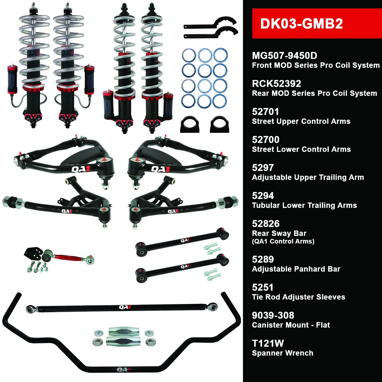 QA1 DK03-GMB2 Drag Kit Level 3 GM 1965-68 B-Body