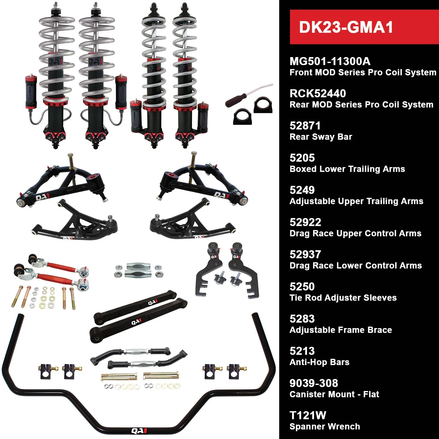 QA1 DK23-GMA1 Drag Kit Level 3 GM 1964-67 A-Body