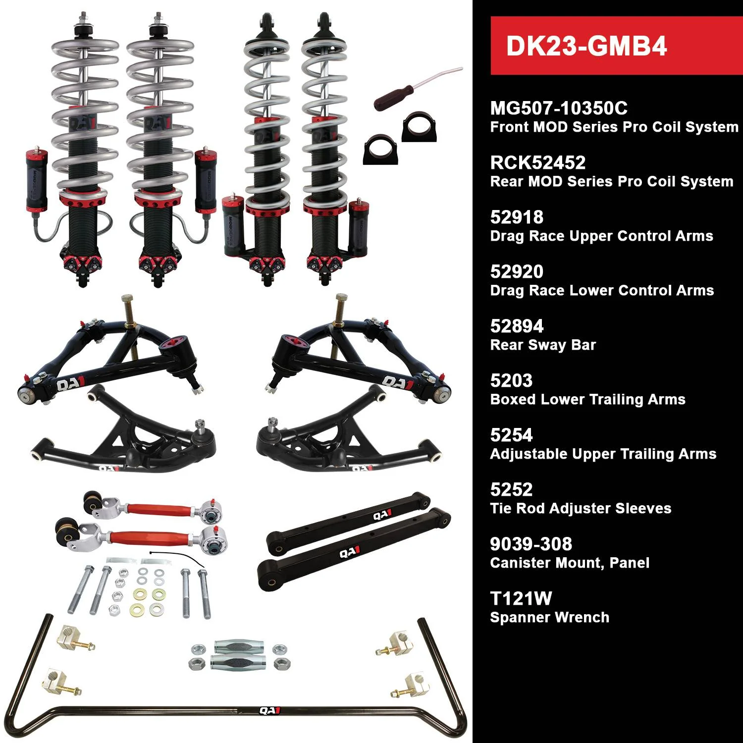 QA1 DK23-GMB4 Drag Kit Level 3 GM 1977-93 B-Body