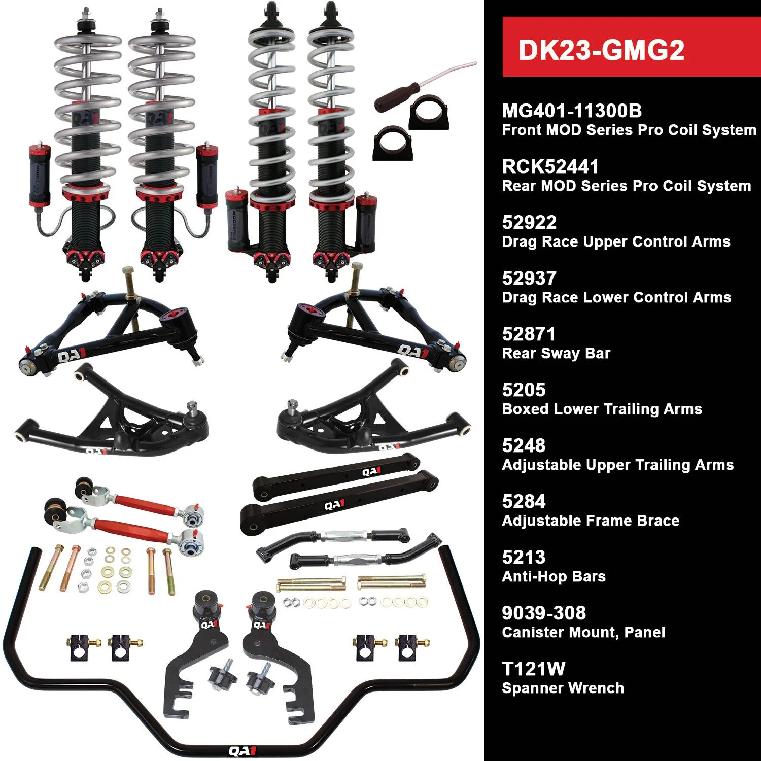 QA1 DK23-GMG2 Drag Kit Level 3 GM 1969-72 Grand Prix and 1970-72 Monte Carlo
