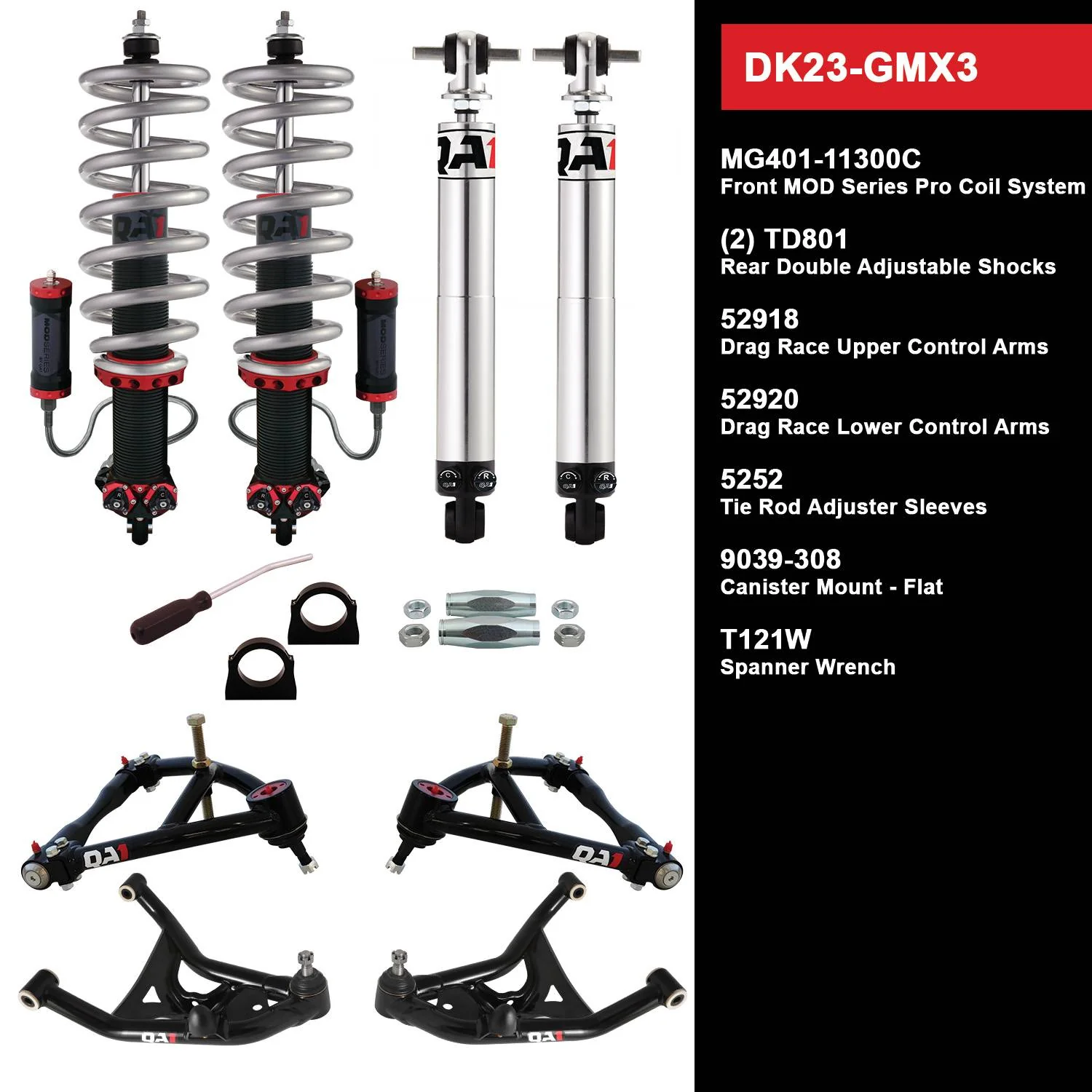 QA1 DK23-GMX3 Drag Kit Level 3 GM 1975-79 X-Body