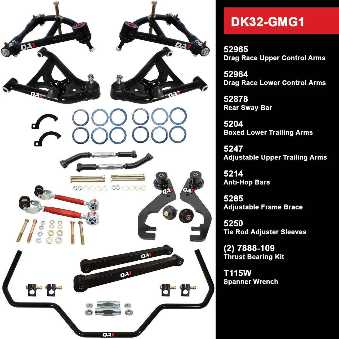 QA1 DK32-GMG1 Drag Kit Level 2 GM 1978-88 G-Body
