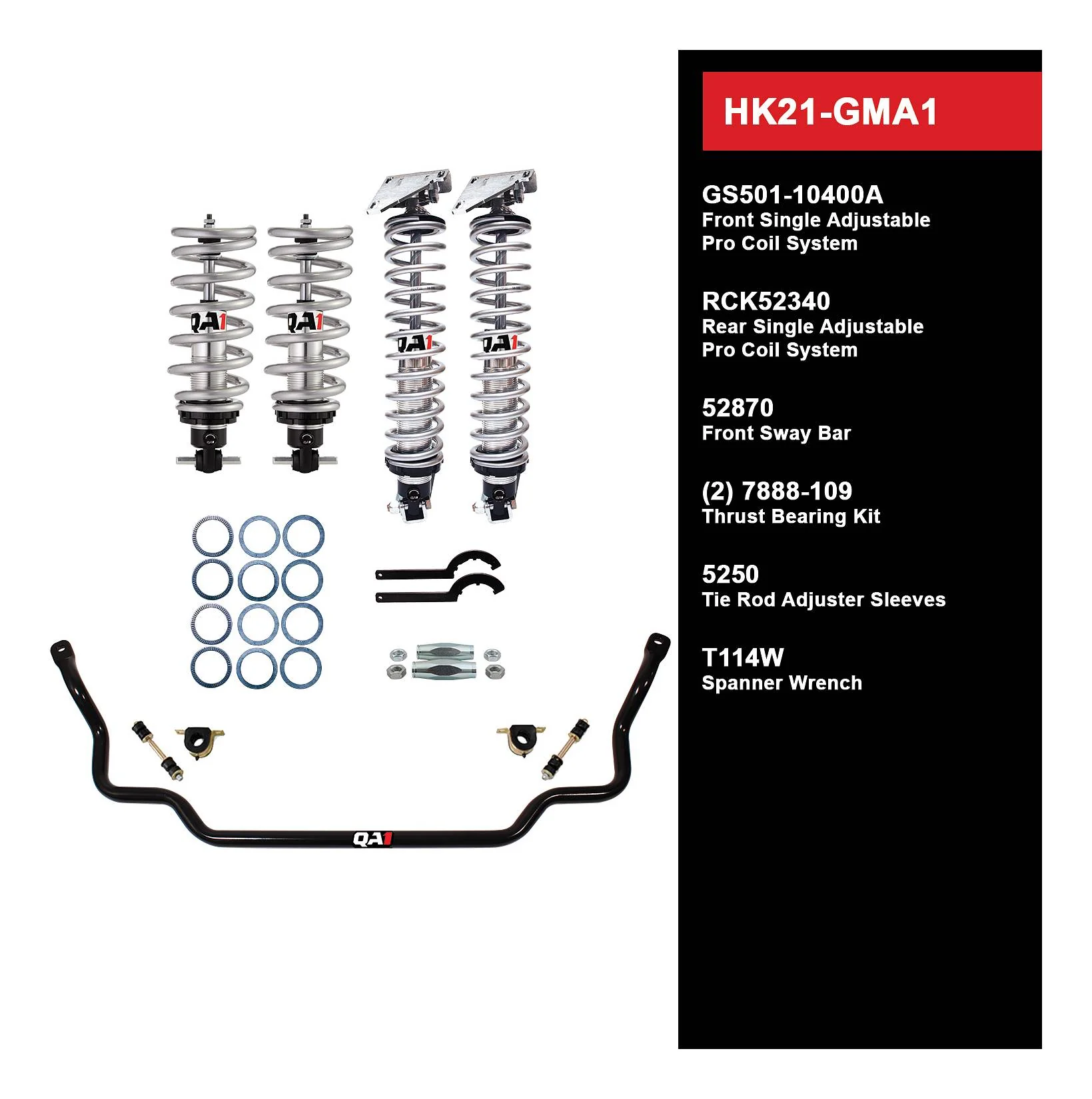 QA1 HK21-GMA1 Handling Kit Level 1 GM 1964-67 A-Body