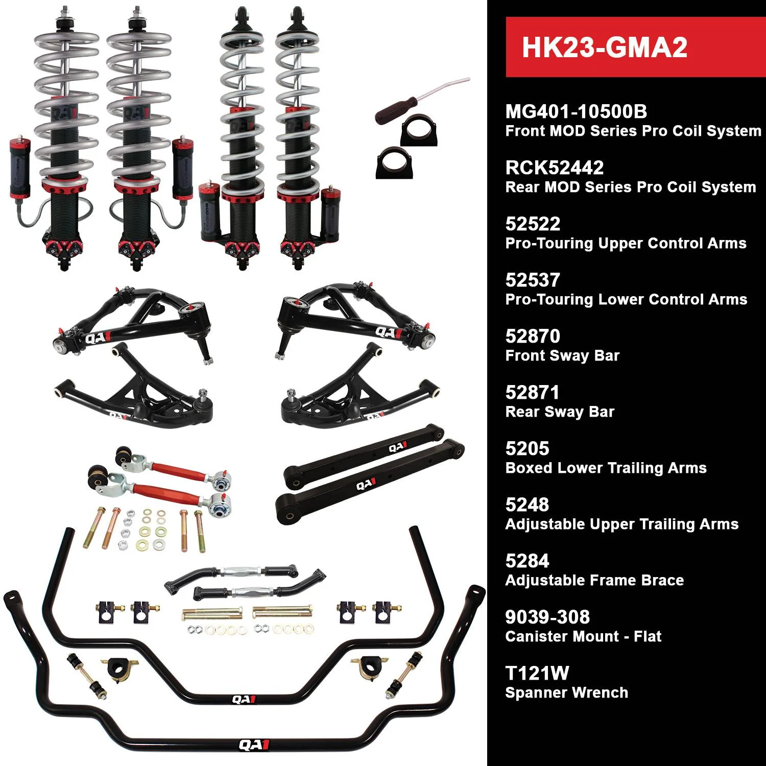 QA1 HK23-GMA2 Handling Kit Level 3 GM 1968-72 A-Body