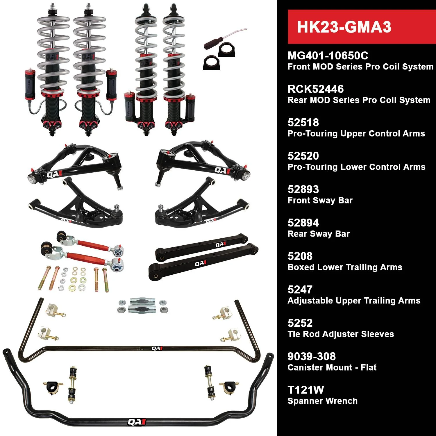 QA1 HK23-GMA3 Handling Kit Level 3 GM 1973-77 A-Body