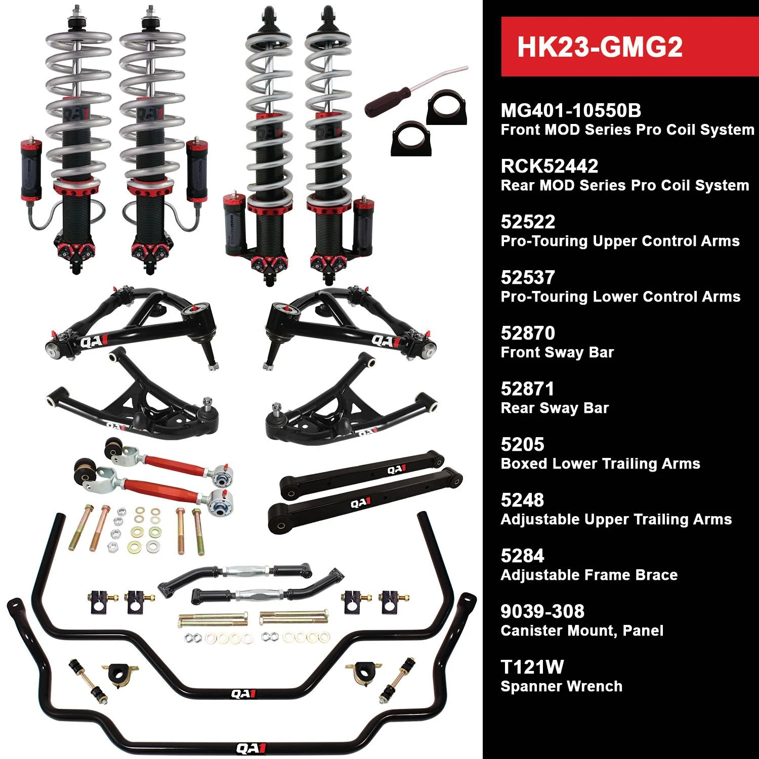 QA1 HK23-GMG2 Handling Kit Level 3 GM 1969-72 Grand Prix and 1970-72 Monte Carlo