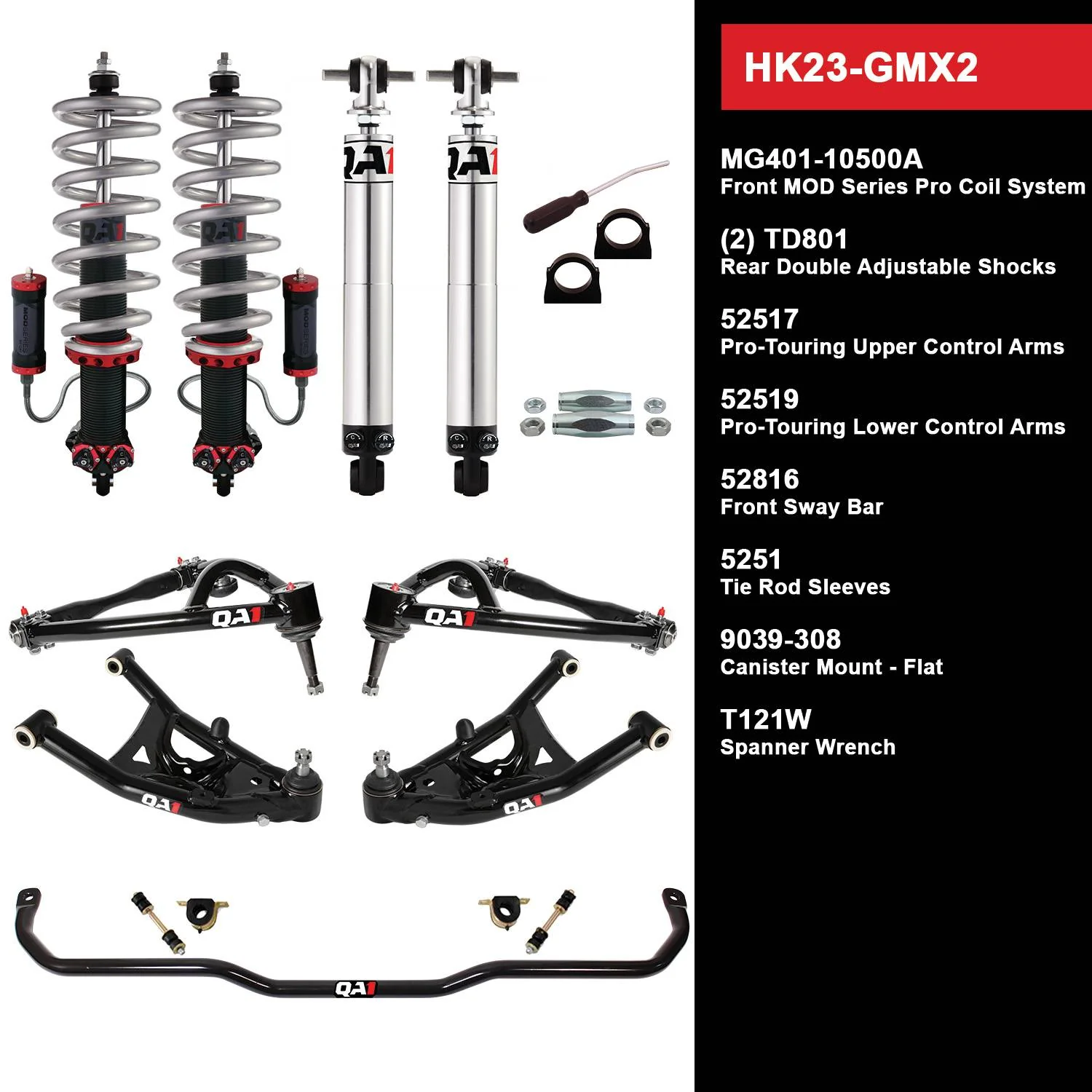 QA1 HK23-GMX2 Handling Kit Level 3 GM 1968-74 X-Body