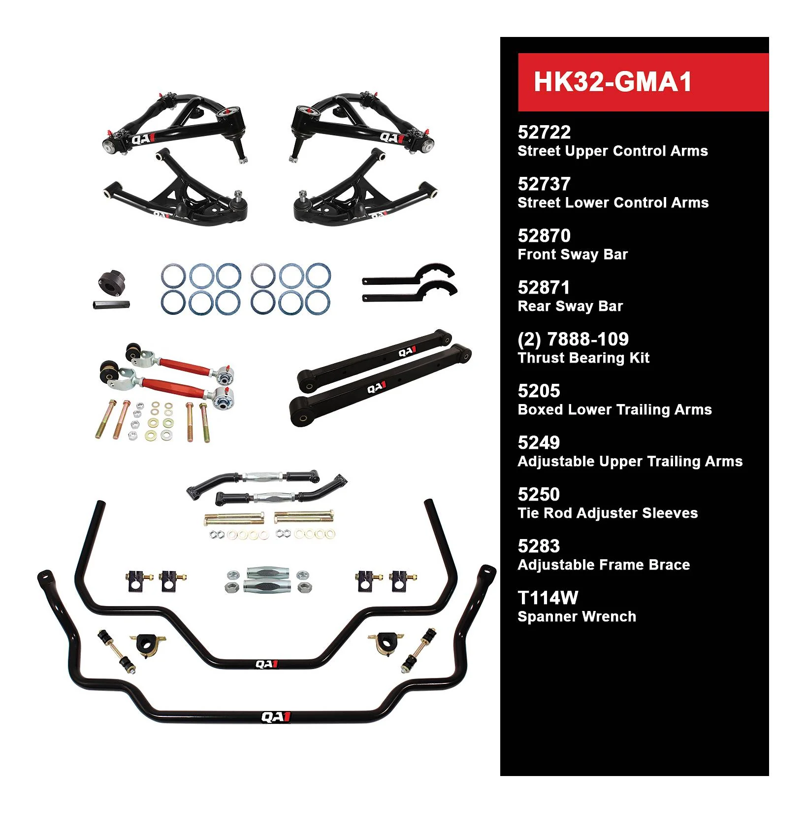 QA1 HK32-GMA1 Handling Kit Level 2 GM 64-67 A-Body