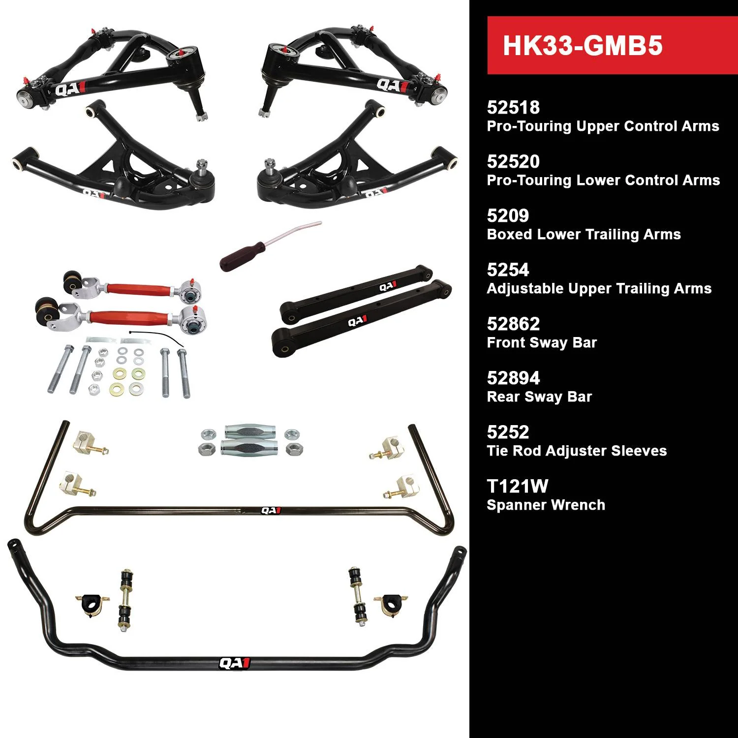 QA1 HK33-GMB5 Handling Kit Level 3 GM 1994-96 B-Body, Without Shocks