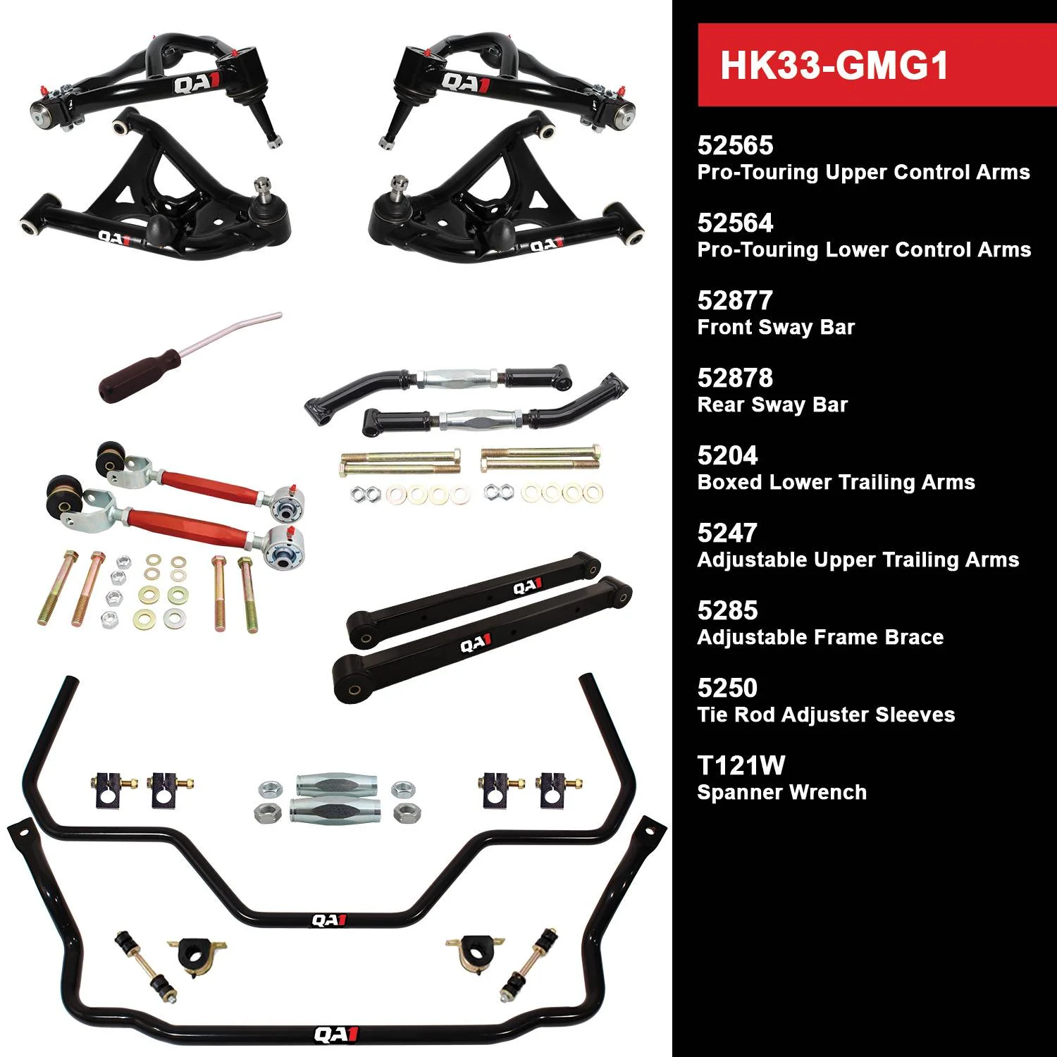 QA1 HK33-GMG1 Handling Kit Level 3 GM 1978-88 G-Body, Without Shocks