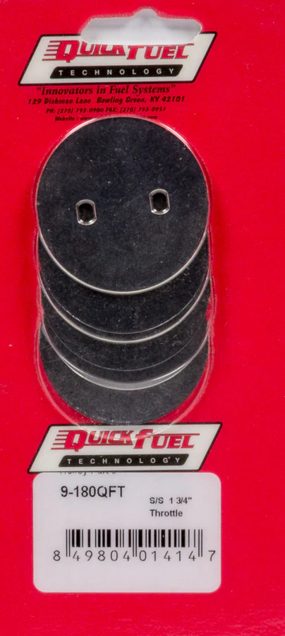 Quick Fuel 9-180 1-3/4in SS Throttle Plates (4 Pack)