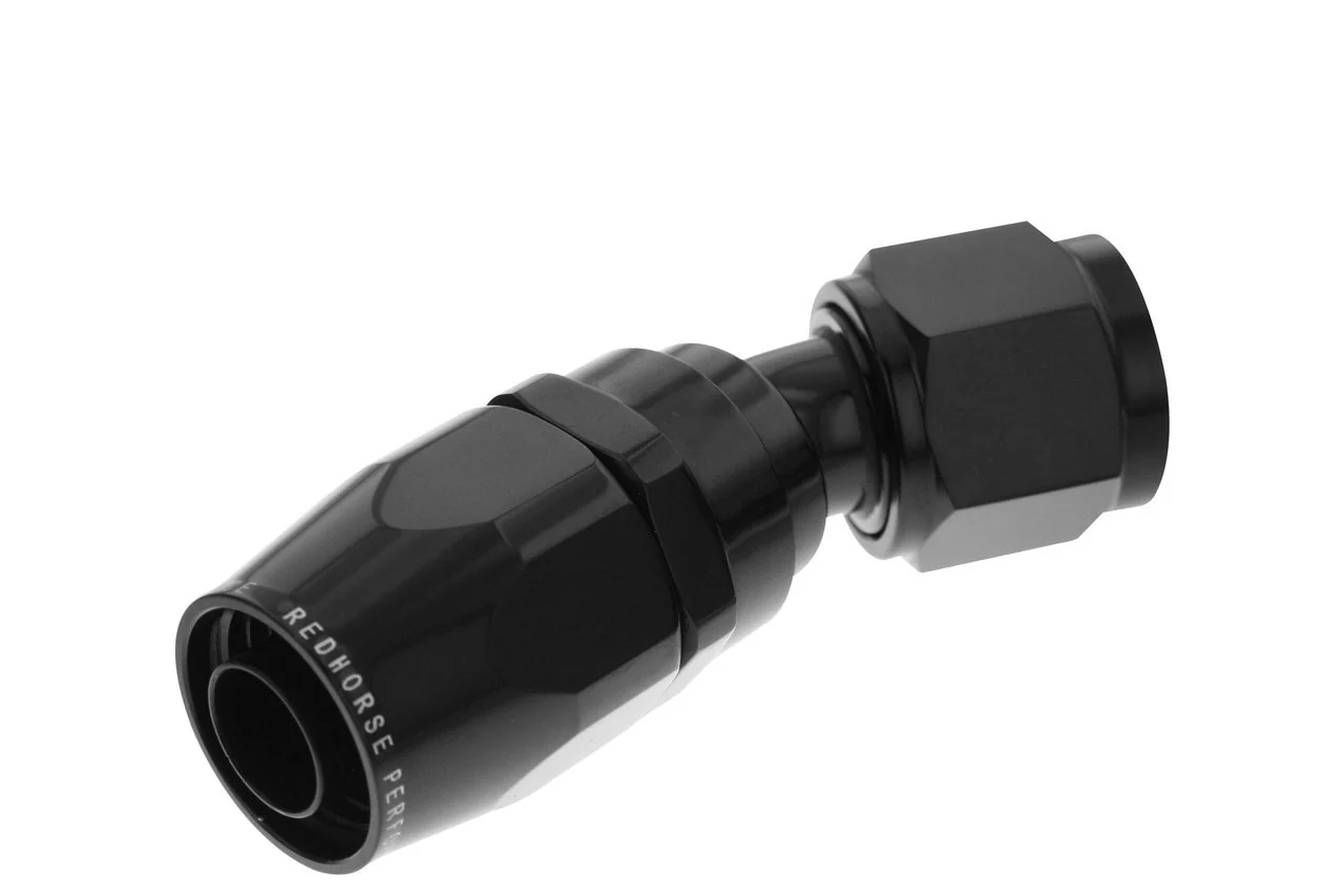 Redhorse Performance 1030-04-2 -4 Swivel Seal Hose End 30 Degree Black