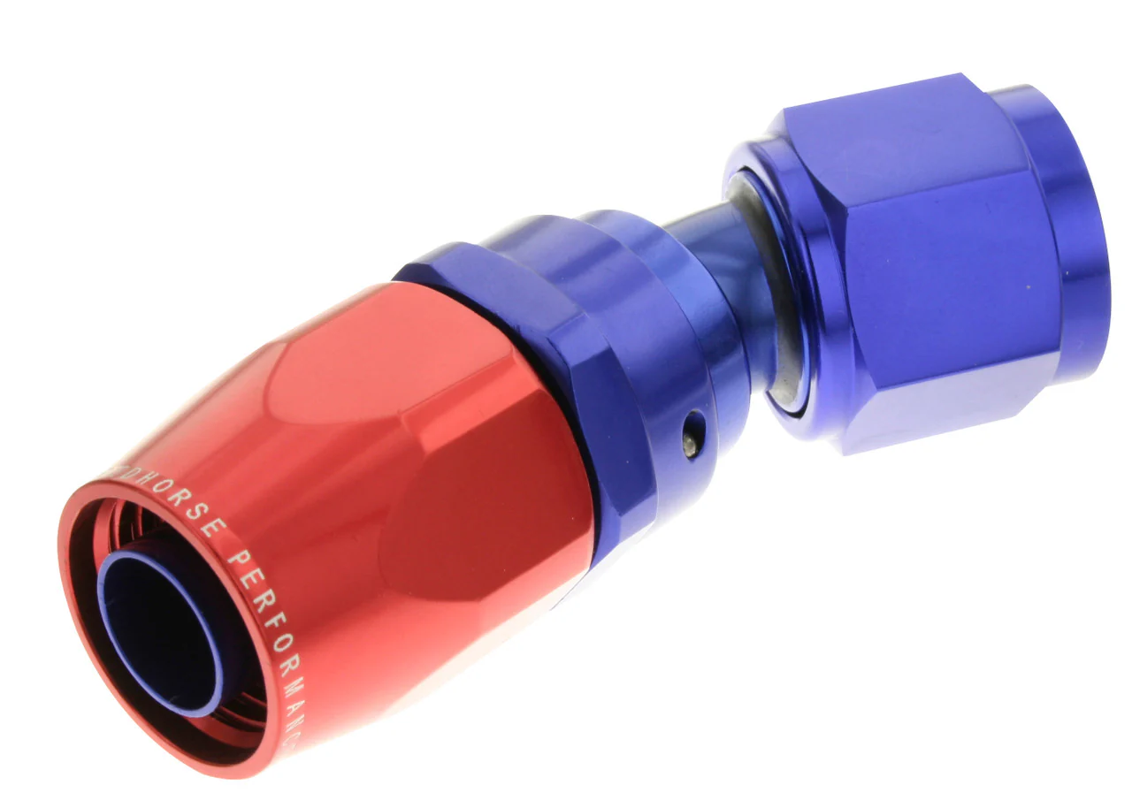 Redhorse Performance 1030-16-1 -16 Swivel Seal Hose End 30 Degree Red/Blue
