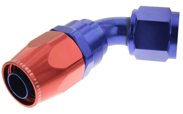 Redhorse Performance 1060-04-1 -4 Swivel Seal Hose End 60 Degree Red/Blue