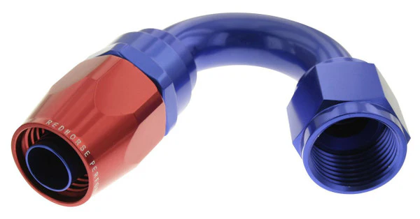 Redhorse Performance 1150-12-1 -12 Swivel Seal Hose End 150 Degree Red/Blue
