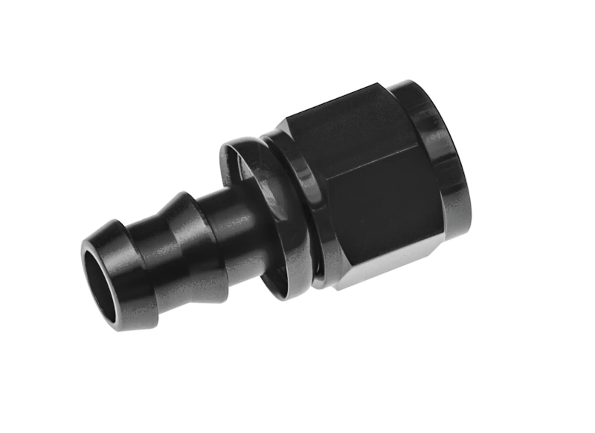 Redhorse Performance 2000-06-2 AN Hose End Push Lock, -6 Straight, Black