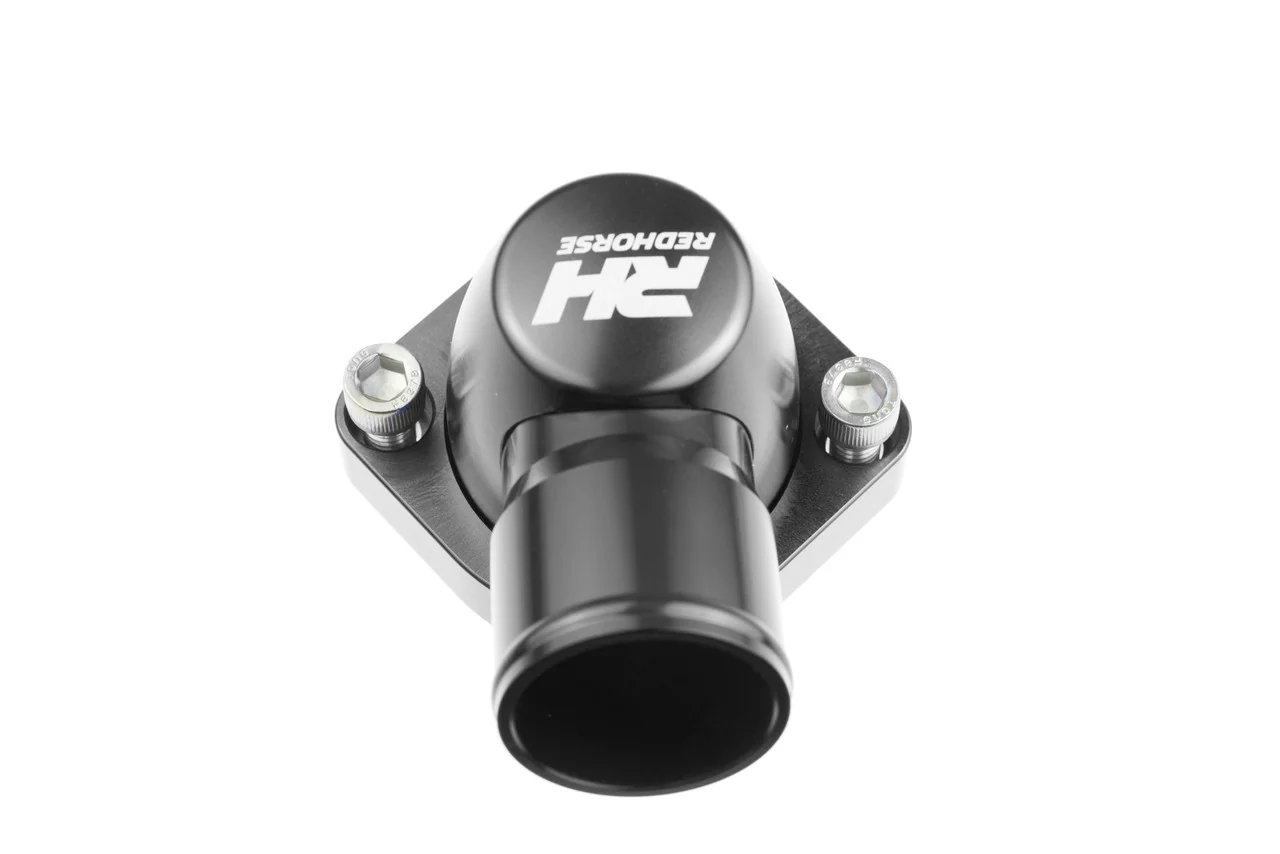 Redhorse Performance 4910-460-24-2 Aluminum Engine Water Neck for BBF Engines (429-460 ci), 1.5", Black
