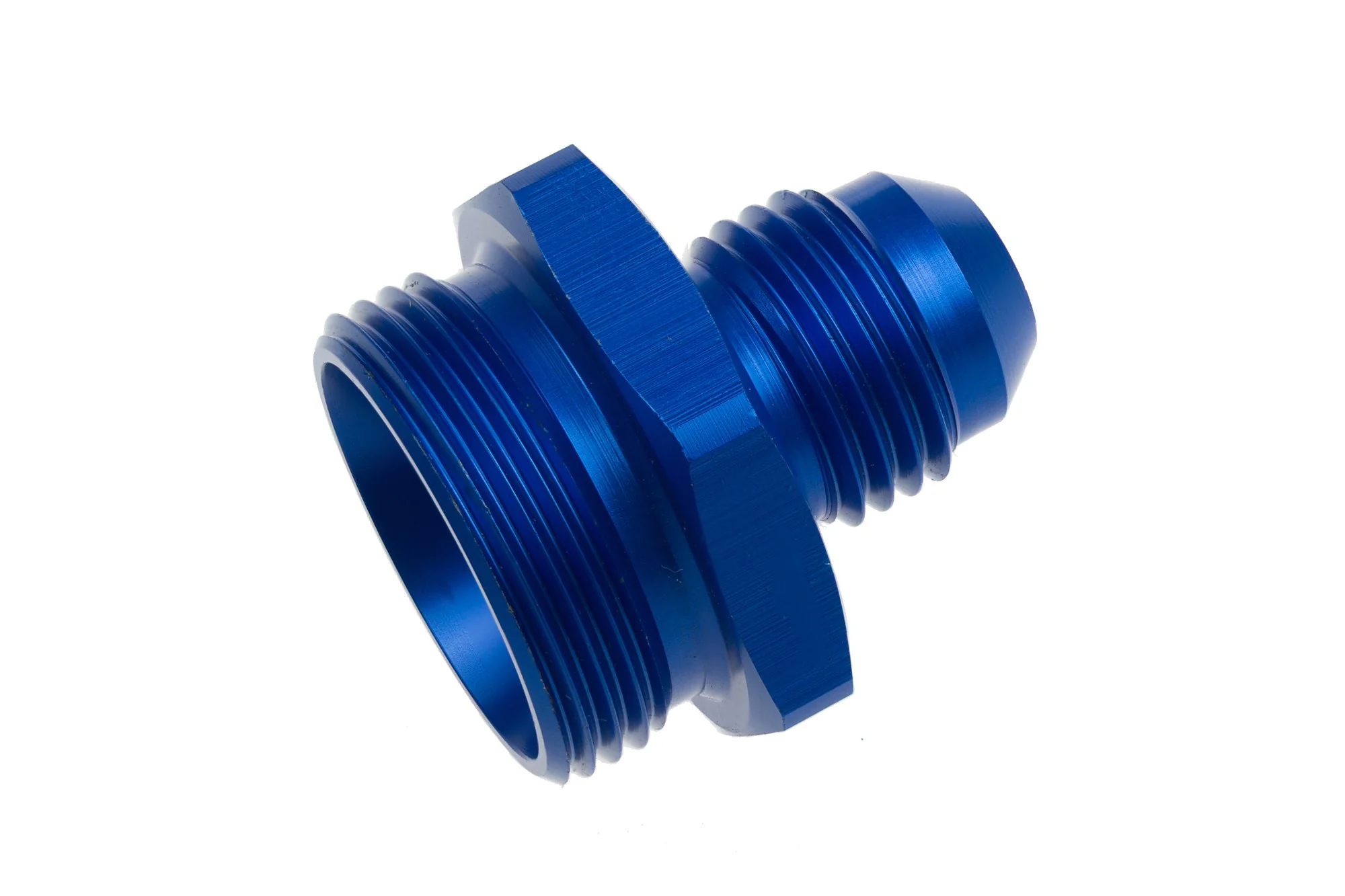 Redhorse Performance 5030-06-1 AN Male to Holley Dual Feed Carb Fittings, -6 to 7/8"x20 2pcs/pkg, Blue